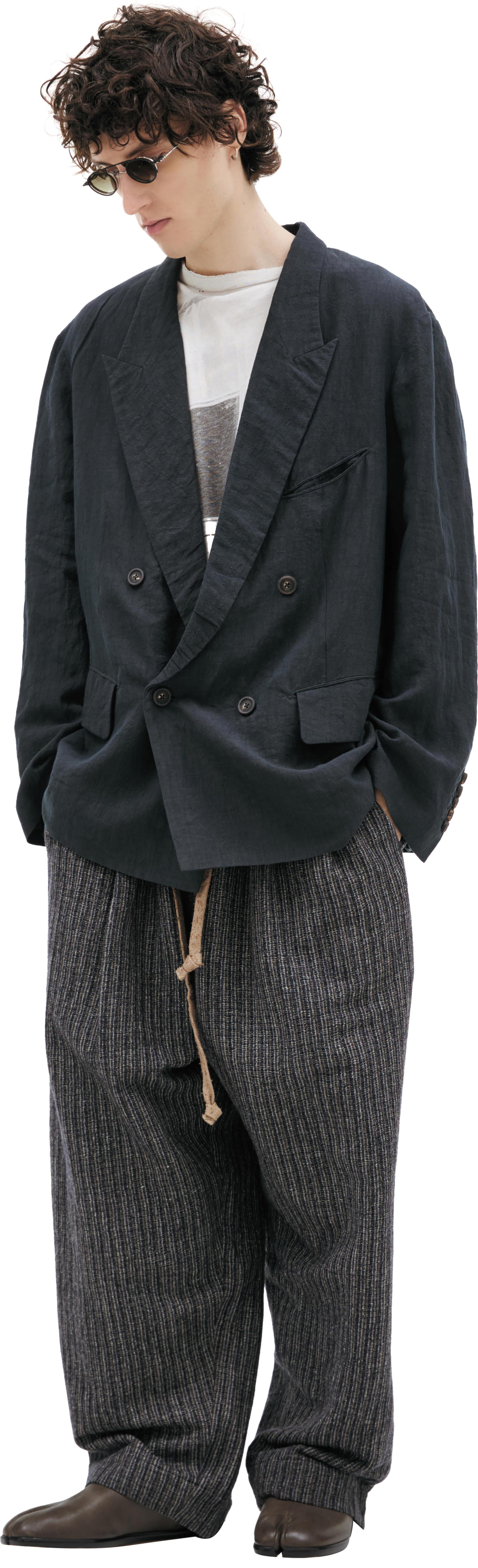 Ziggy Chen double-breasted jacket with curved seams