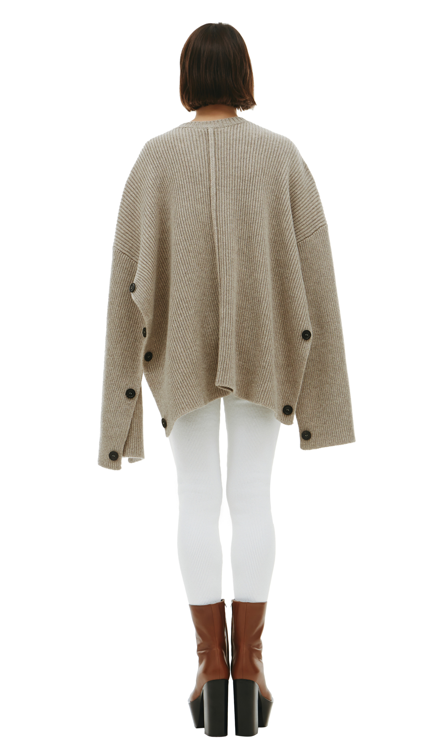 PETER DO Ribbed knit cape sweater