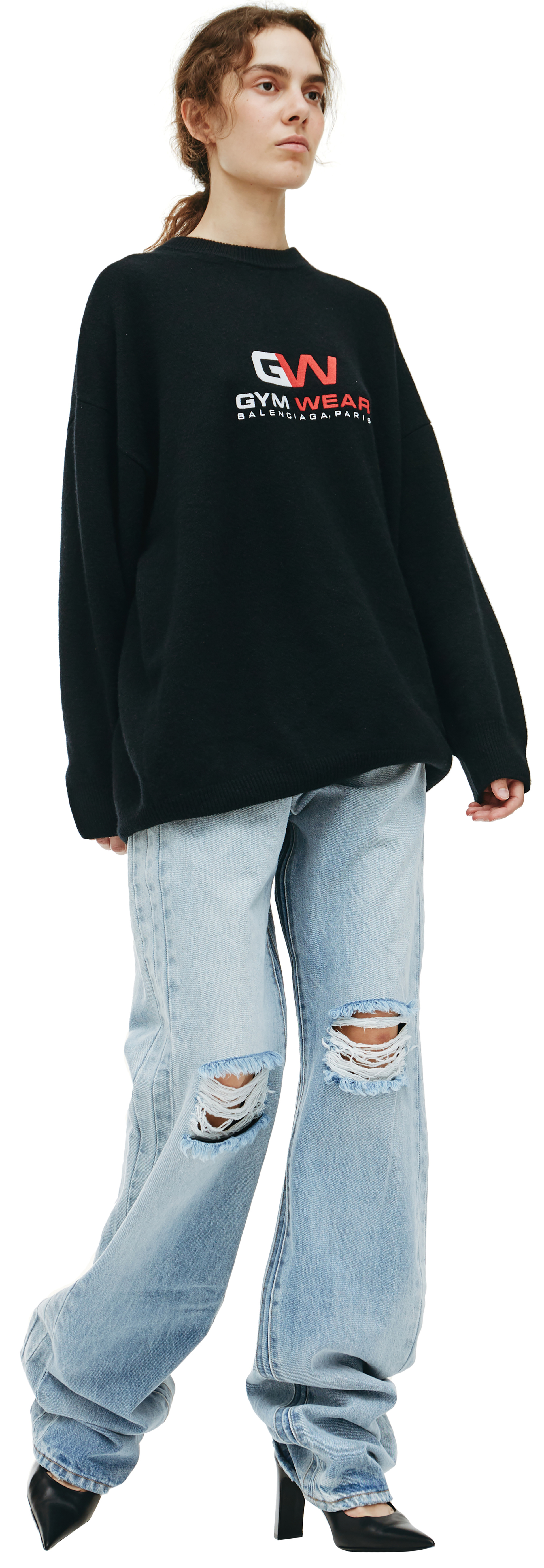 Balenciaga Black Cashmere Gym Wear Sweater