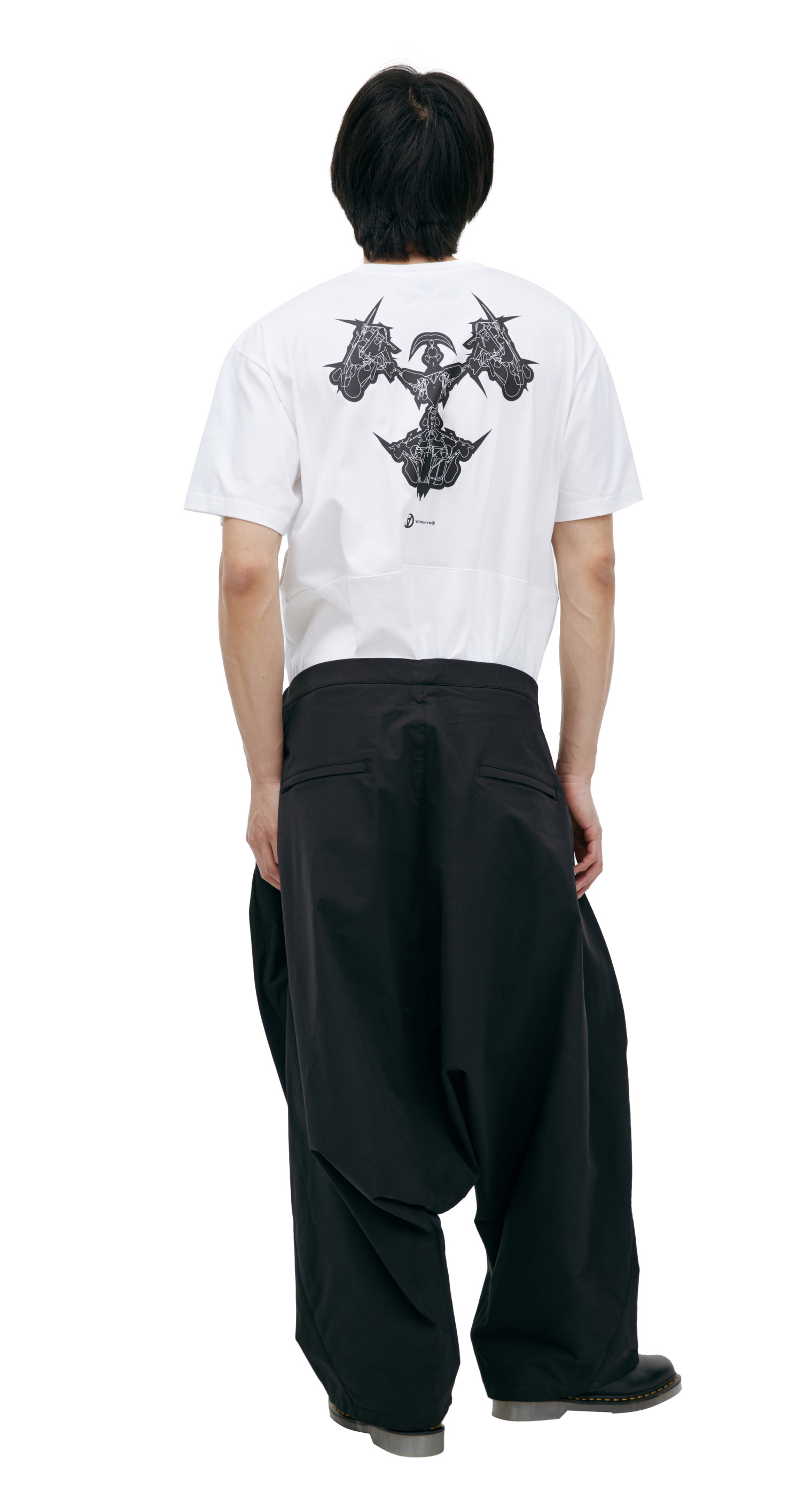 Acronym Wide belted trousers