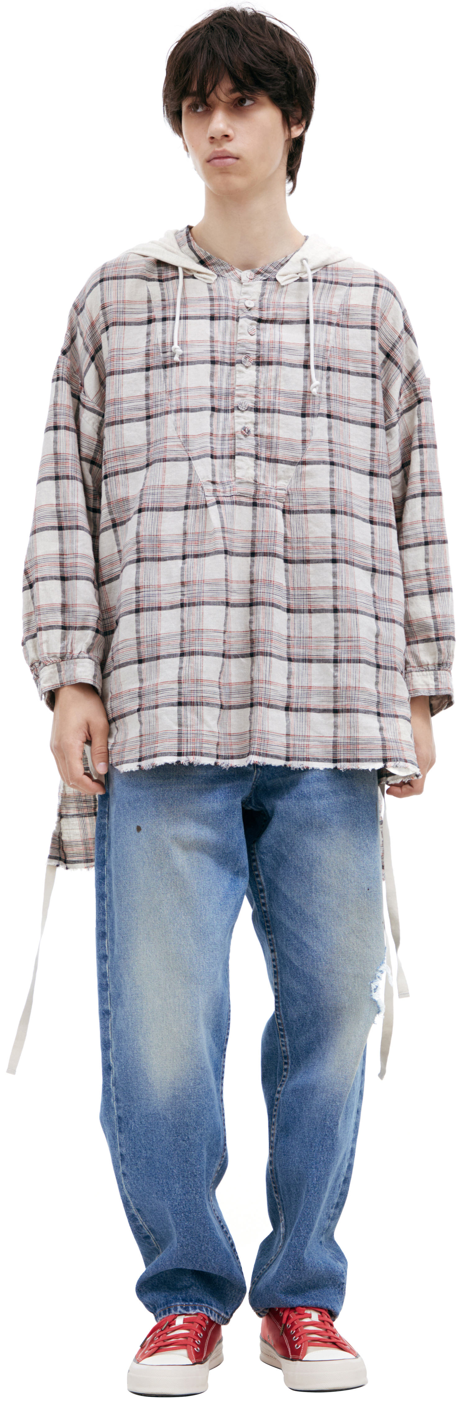 Undercover Checkered shirt with hood