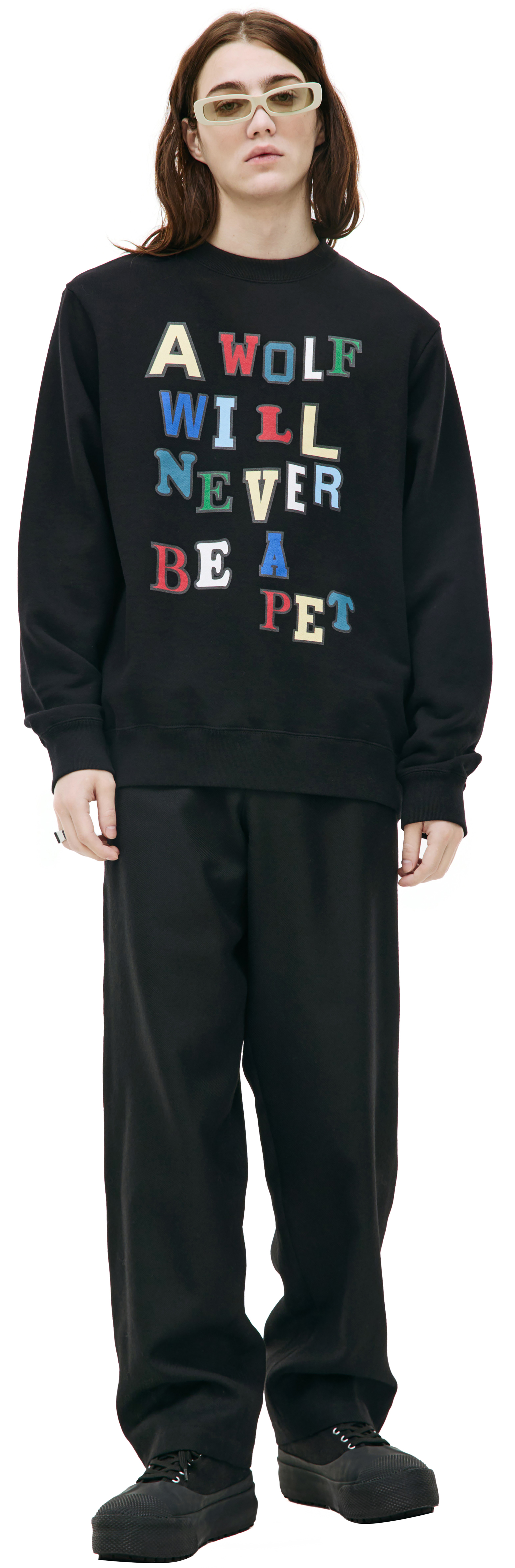 Undercover Black appliqué sweatshirt