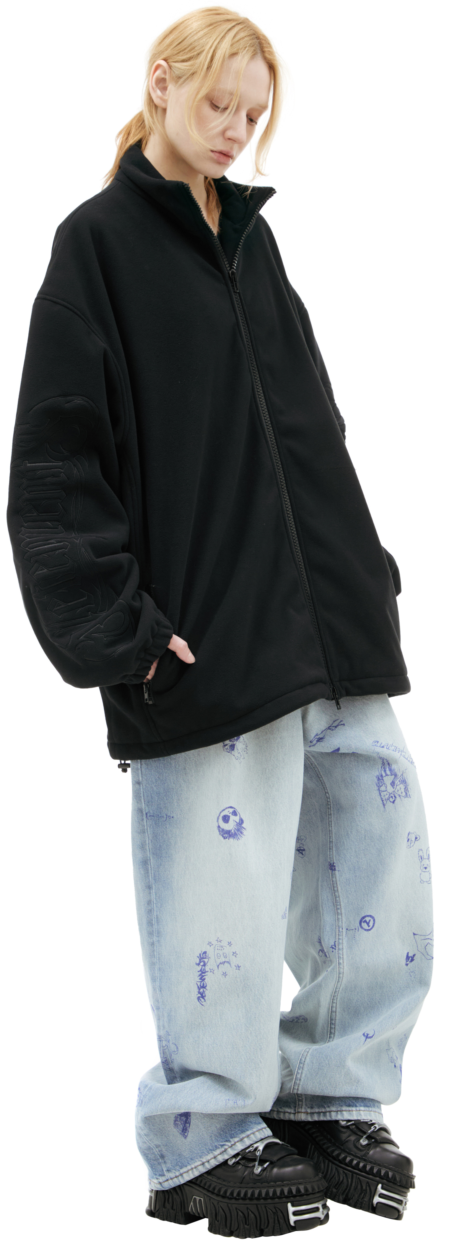 VETEMENTS Logo fleece jacket