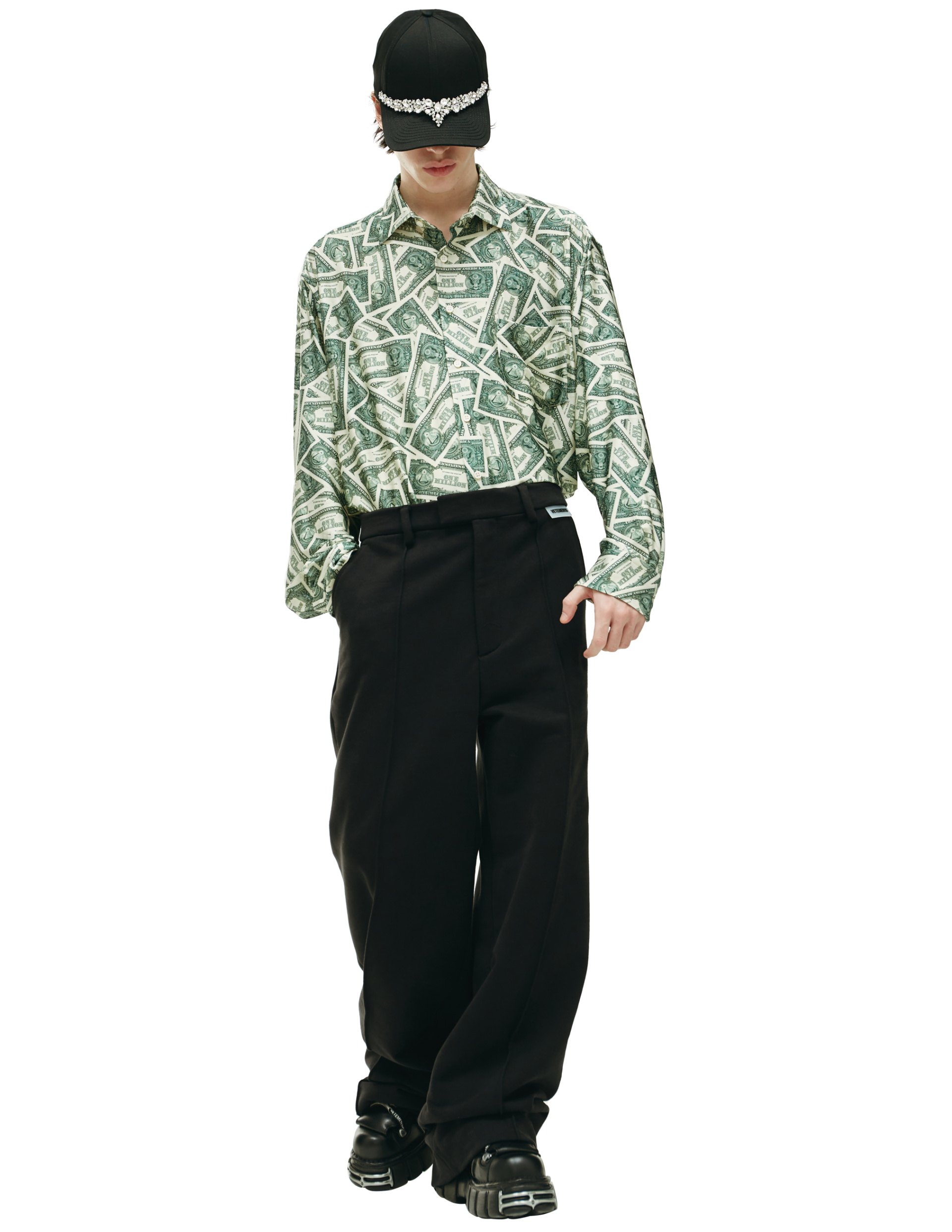 VETEMENTS Black straight-leg trousers