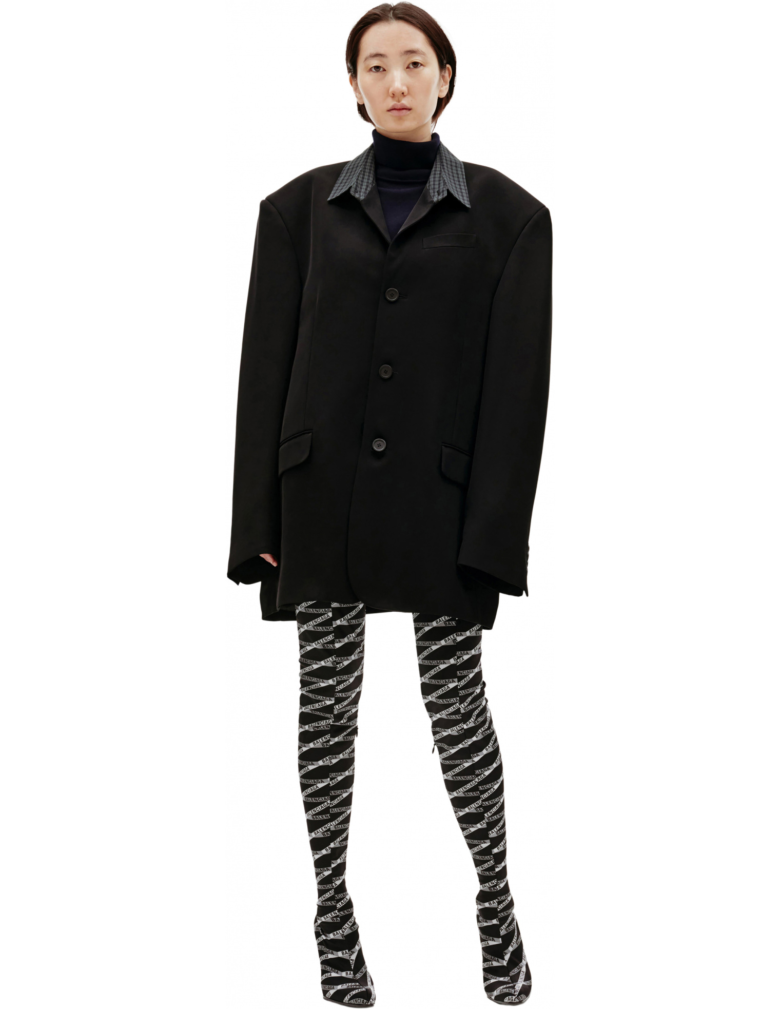 Buy Balenciaga men black oversize jacket for $1,943 online