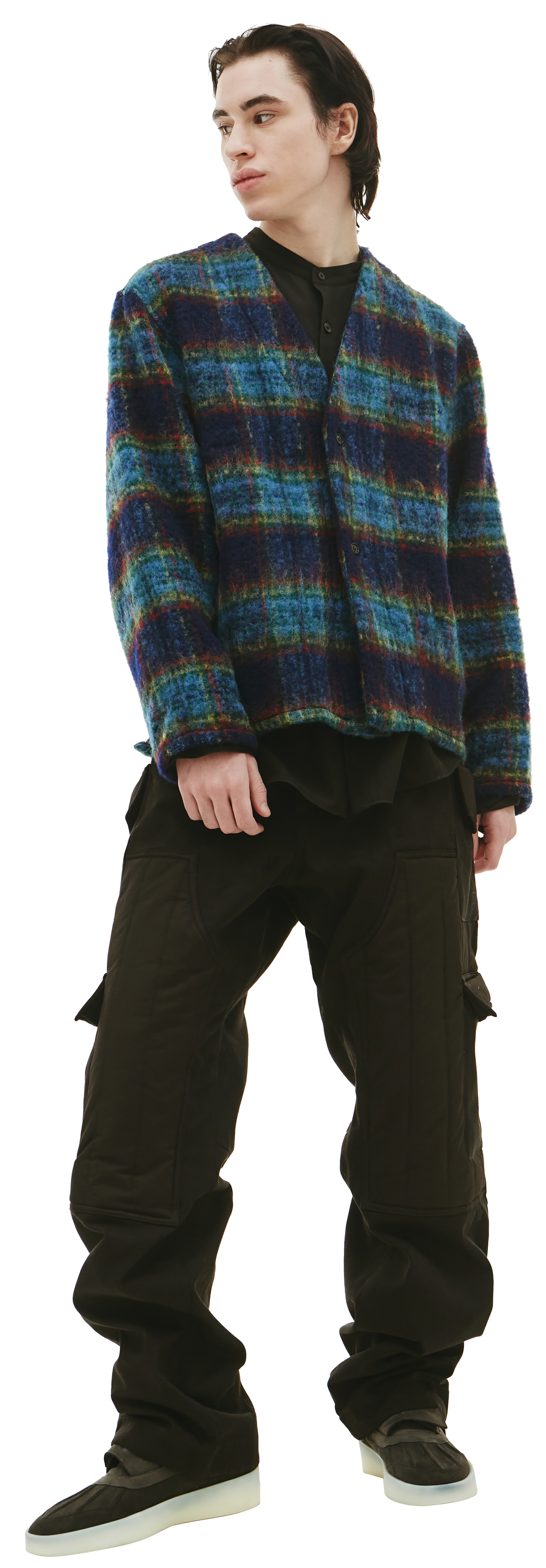 BTFL Wool check cardigan
