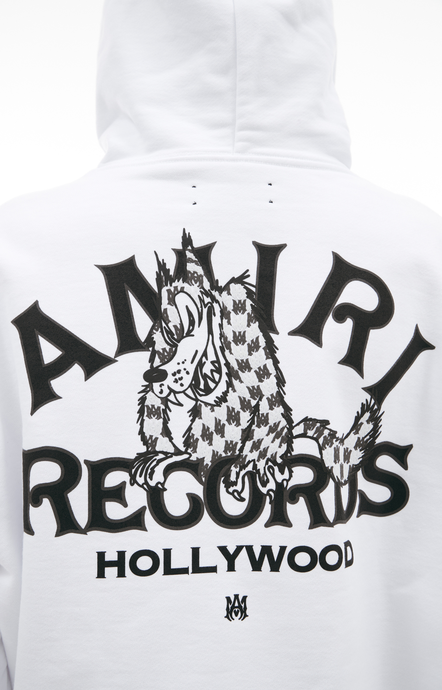 AMIRI White logo hoodie