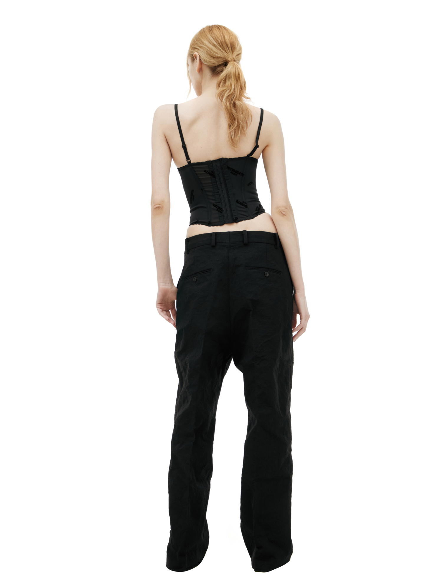 VETEMENTS Корсет-WA66TO100B прозрачный сзади, пушап, черн