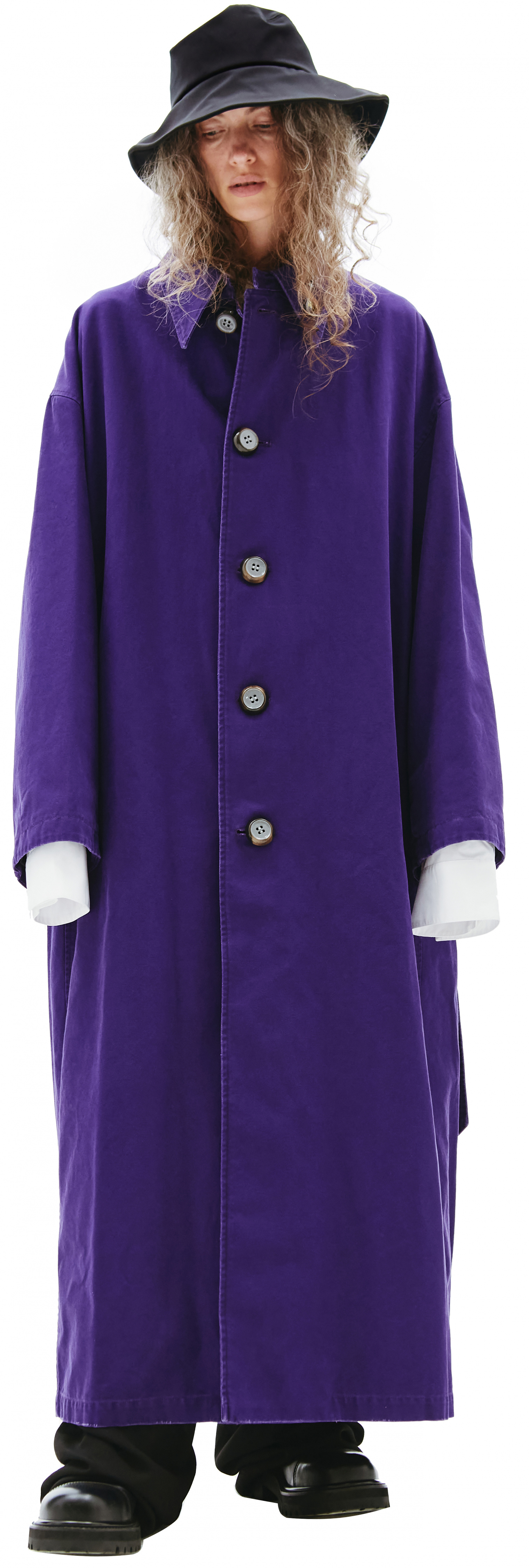 Buy Raf Simons women purple oversize coat for $3,985 online on 