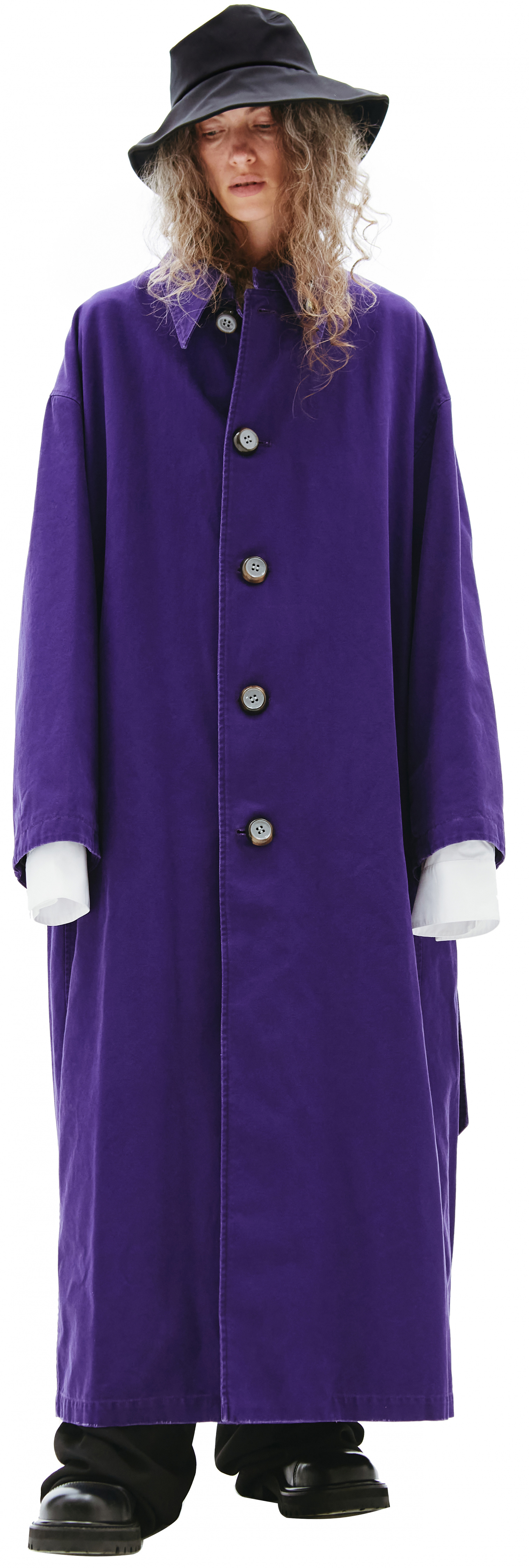 Buy Raf Simons women purple oversize coat for $3,985 online on