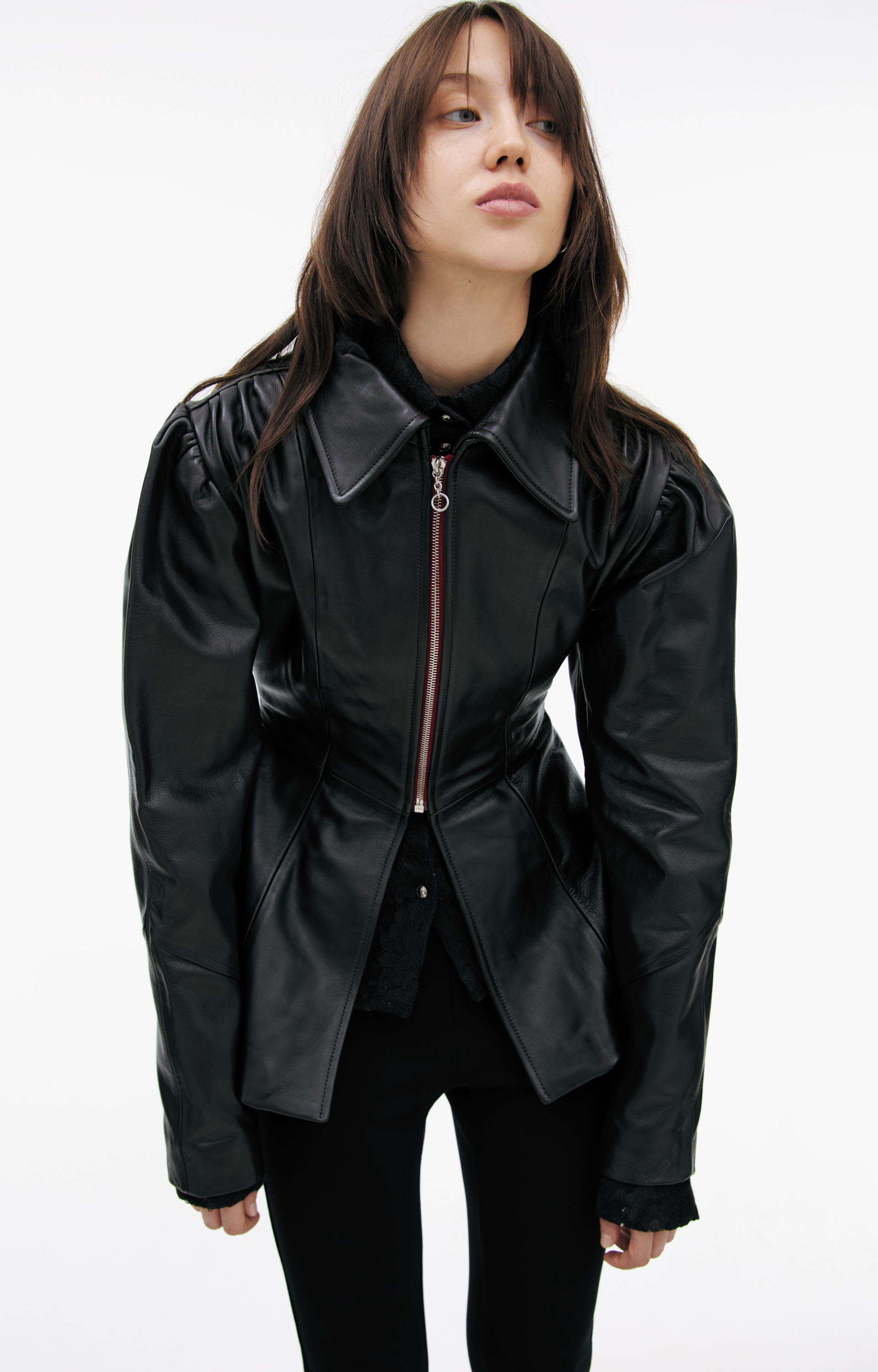 Enfants Riches Déprimés Leather jacket with zipper