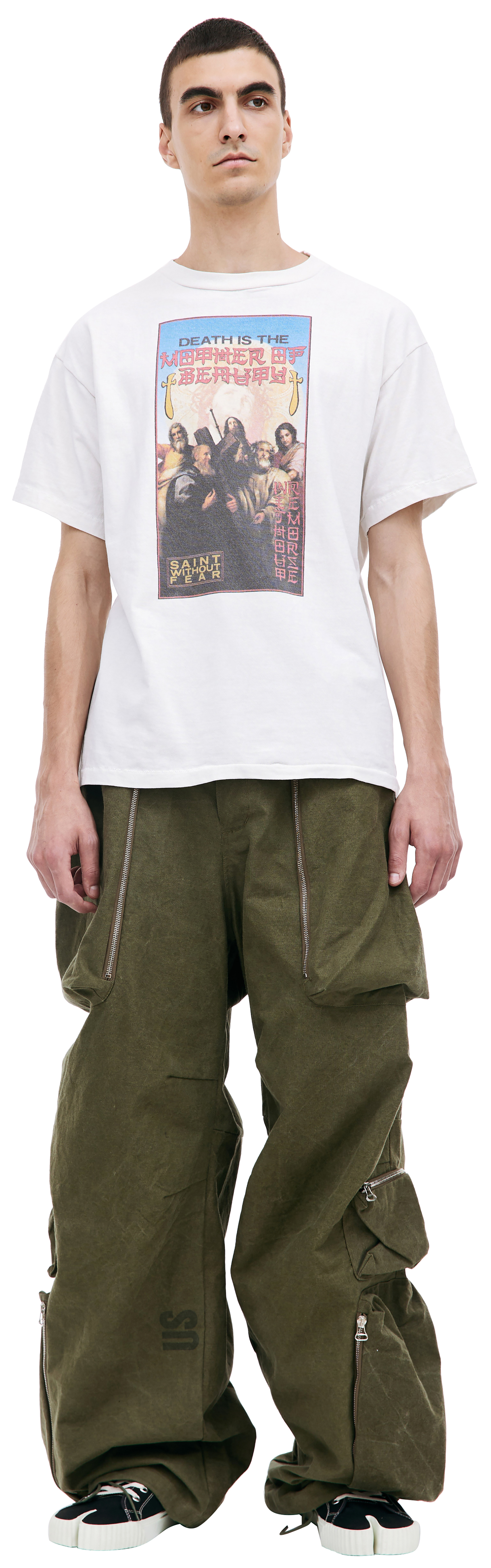 Saint Michael \'Without Fear\' printed t-shirt