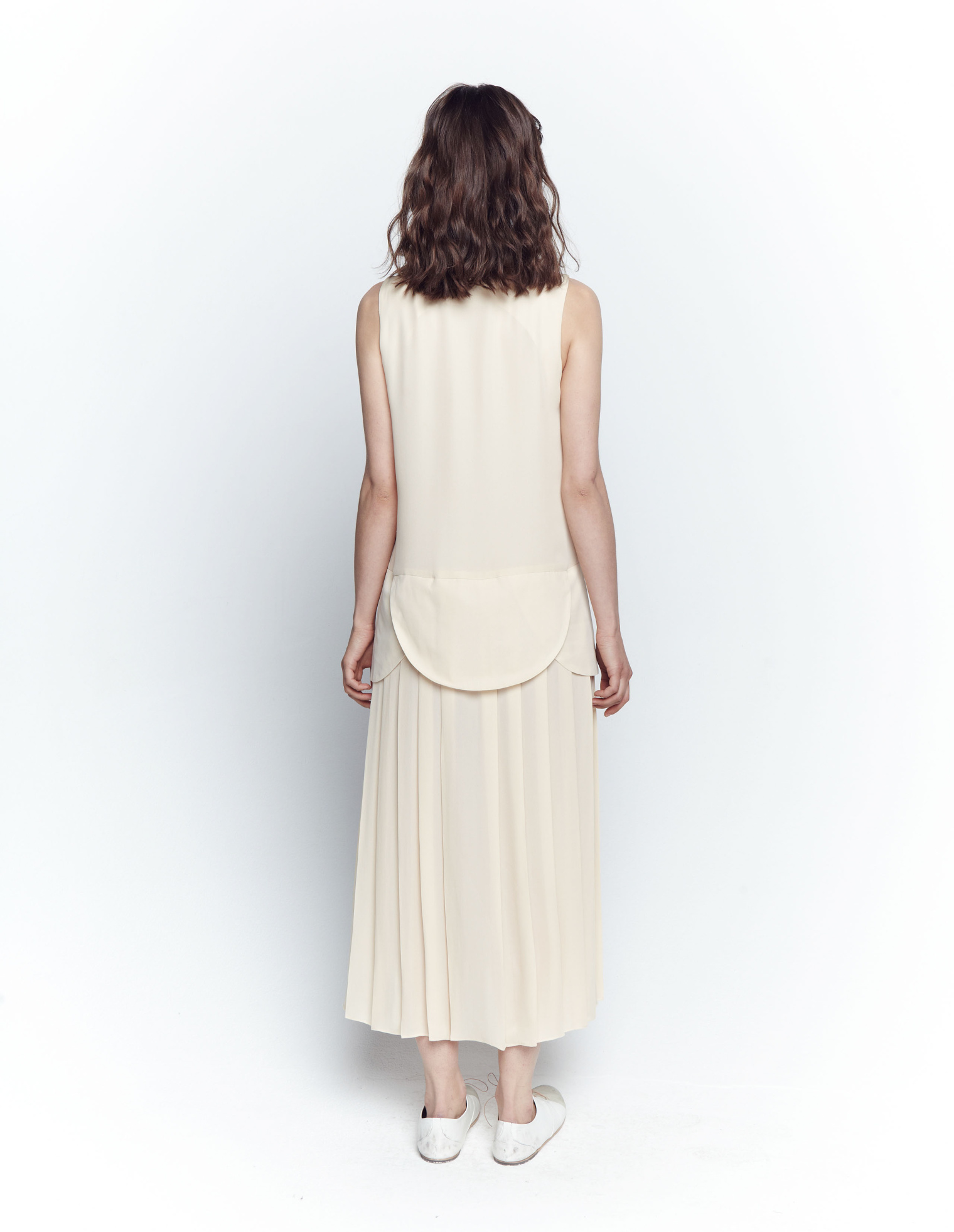 Tata Naka Overlay pleated dress