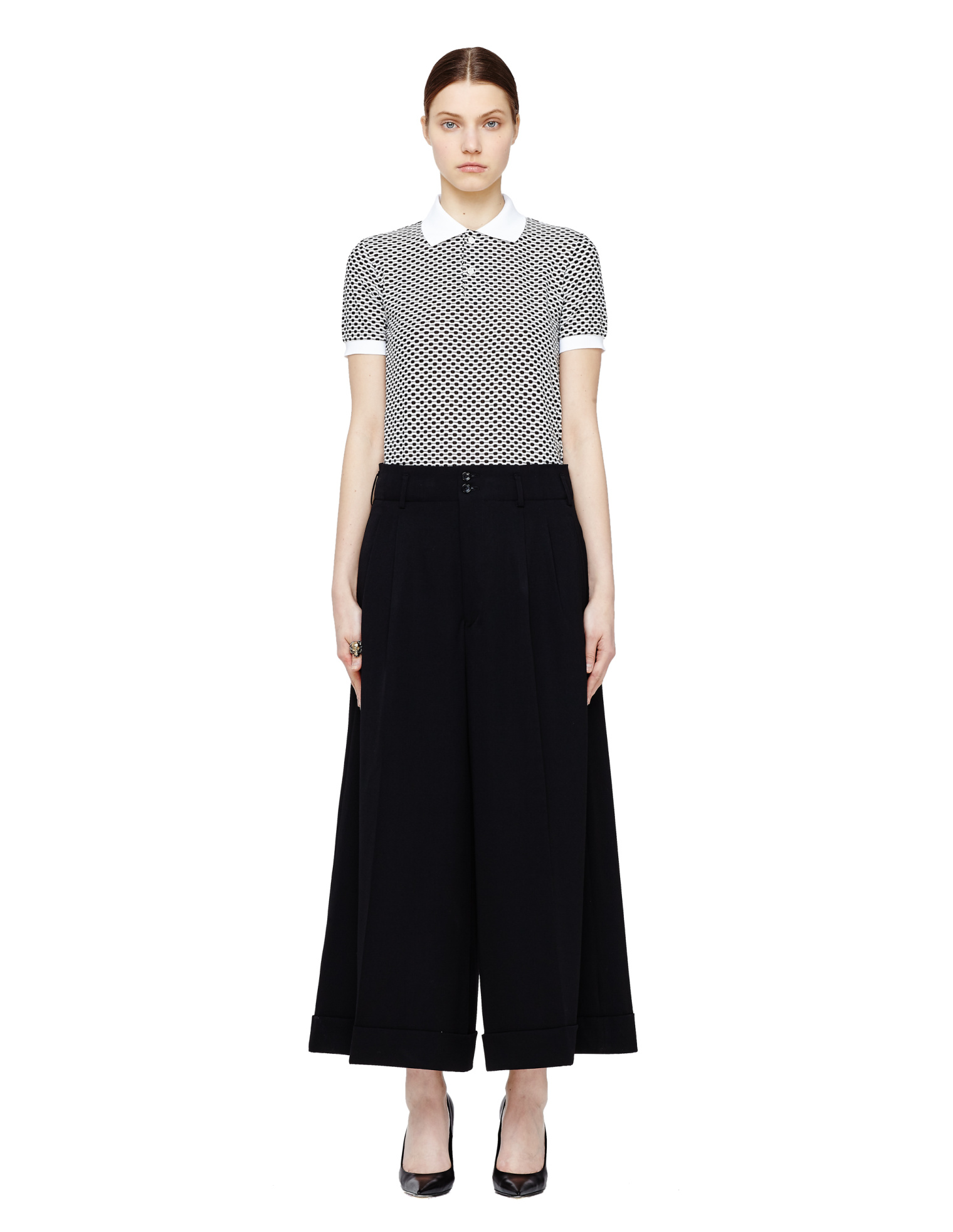 Comme des Garcons Black Pleated Culottes