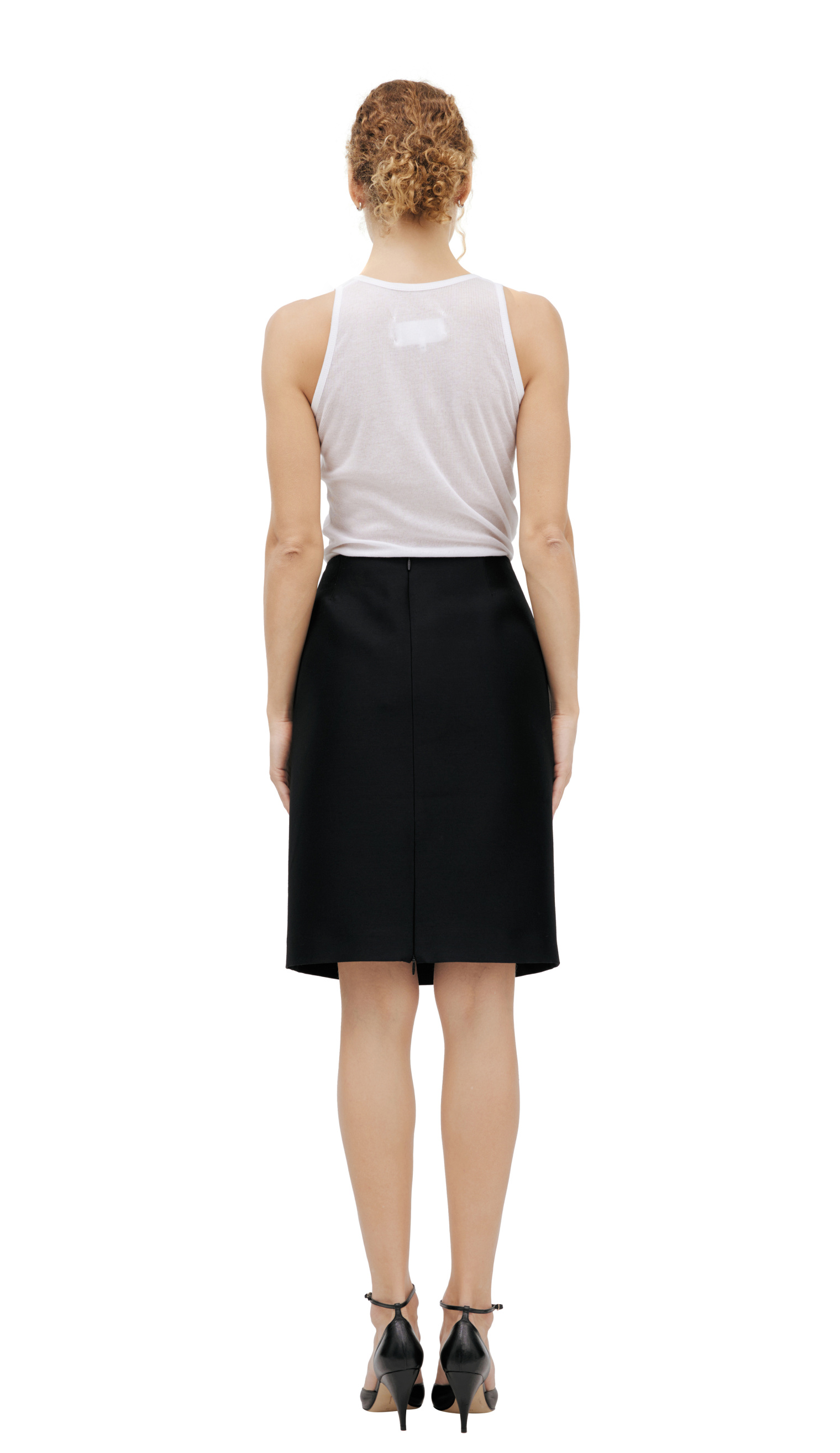The Row Wool midi skirt