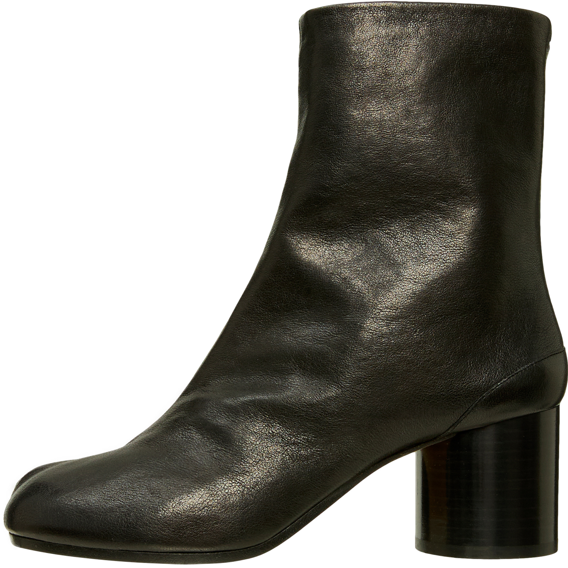 Maison Margiela Обувь-S58WU0246/P3753/T8013 кожаные ботильоны таби, средний каблук и застежка на молнии, черные
