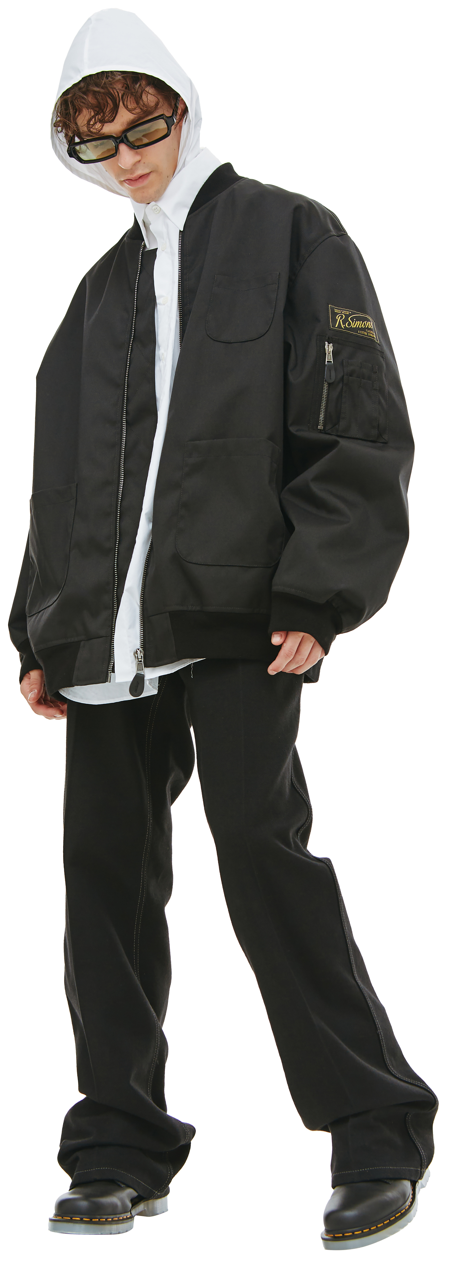 Raf Simons Echodomer Print Bomber Jacket