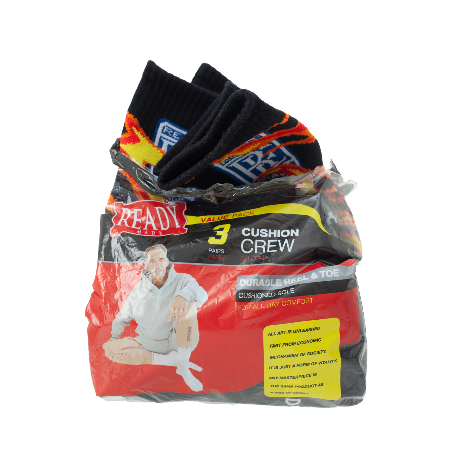 Readymade 3 pack printed socks