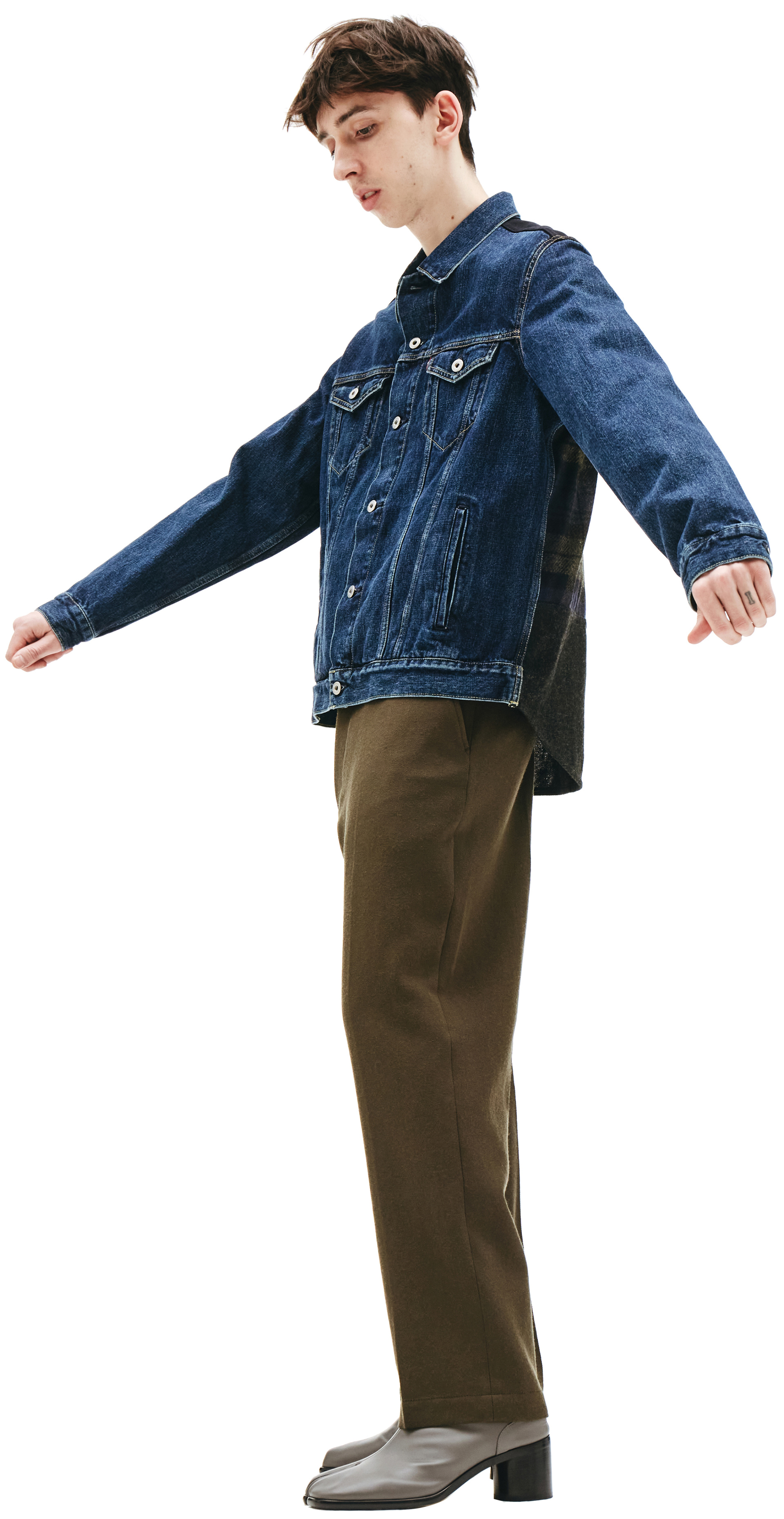 Junya Watanabe Olive Wool Trousers