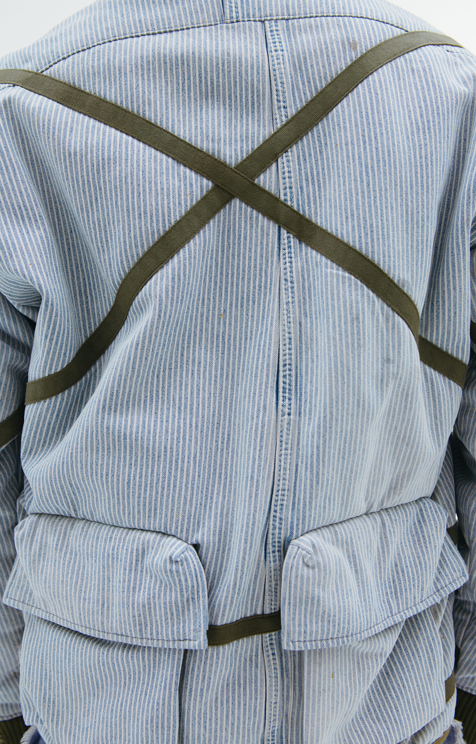 Greg Lauren Engineer stripe denim jacket