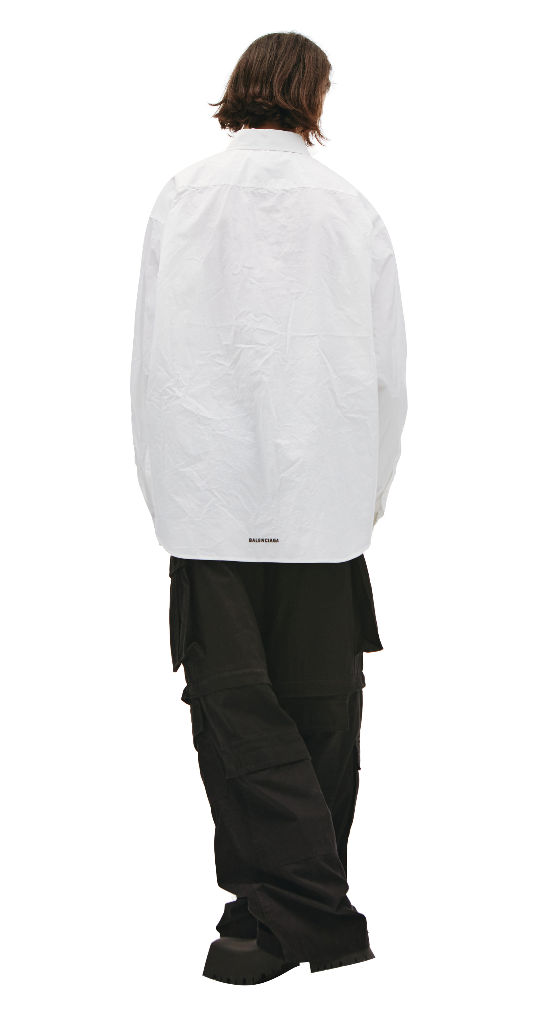 Balenciaga Crumpled-effect cotton shirt