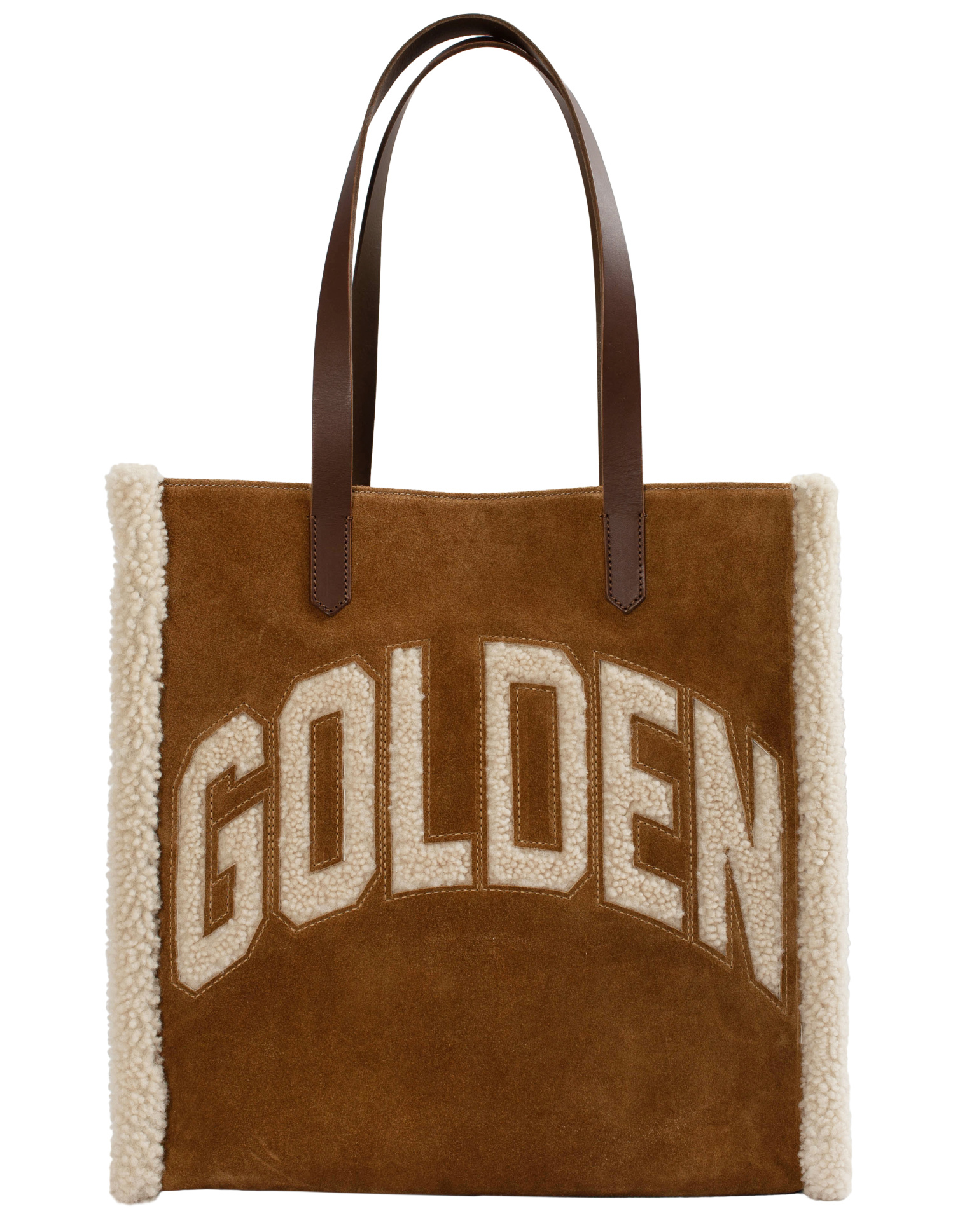 Golden Goose Shearling Logo Tote Bag