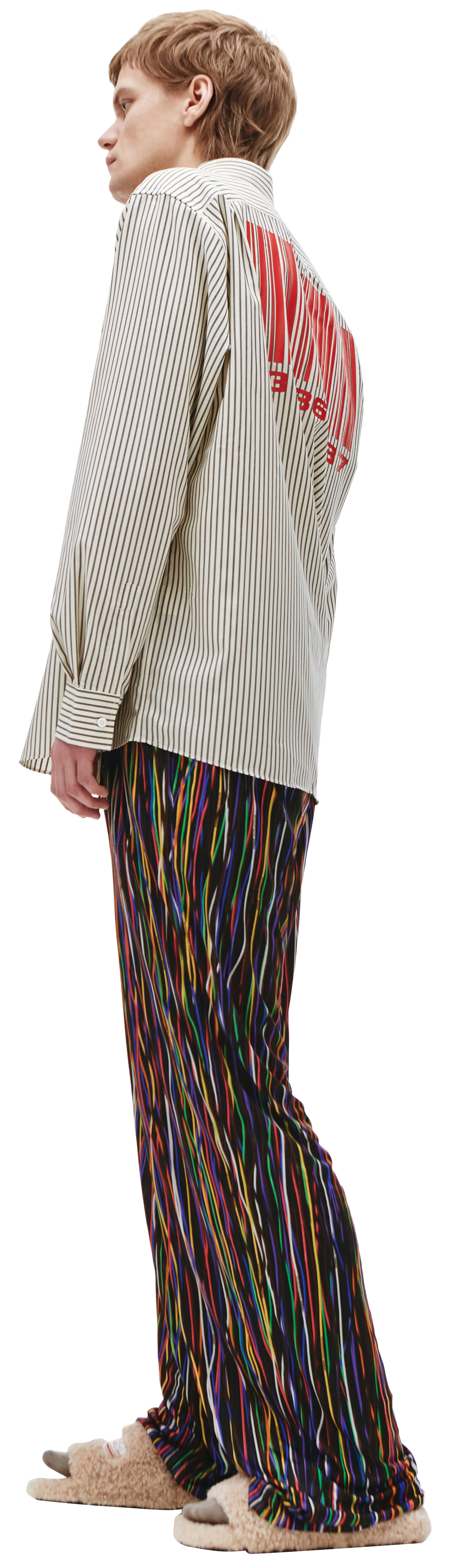 VTMNTS Striped barcode shirt