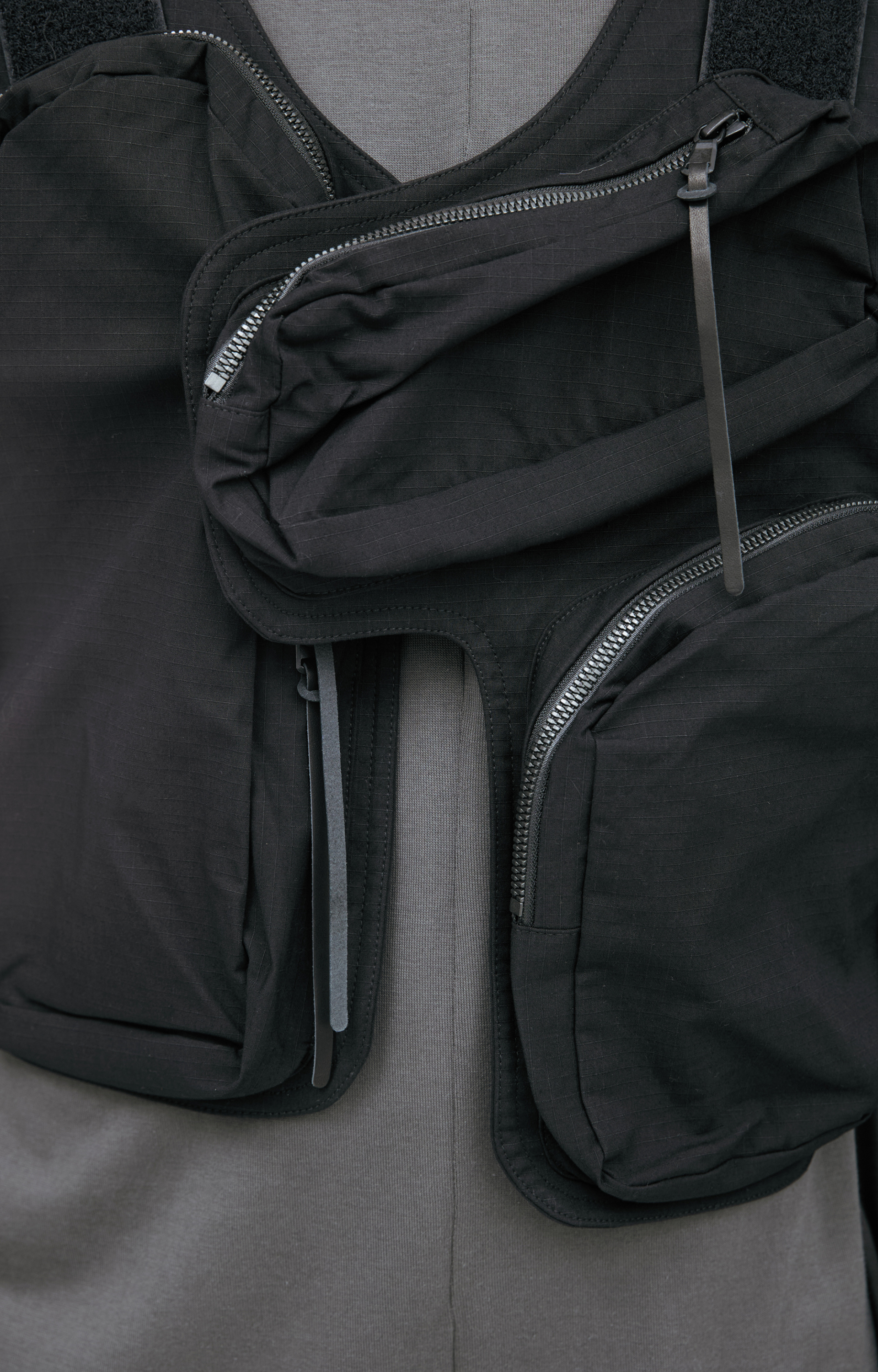 The Viridi-Anne Black vest with pockets