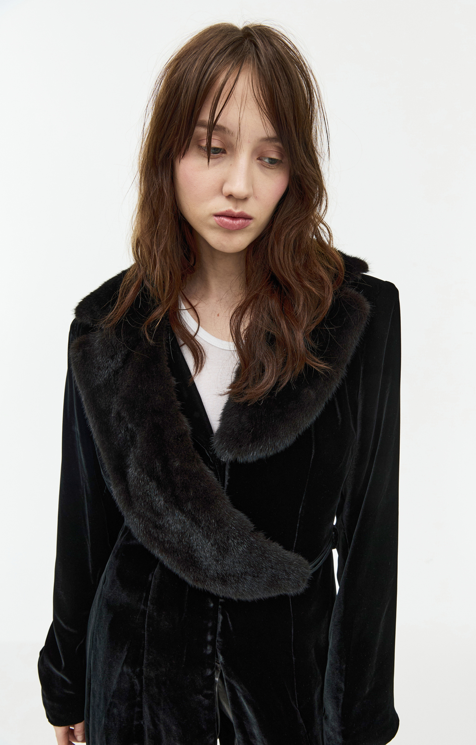 Enfants Riches Deprimes Coat with mink collar