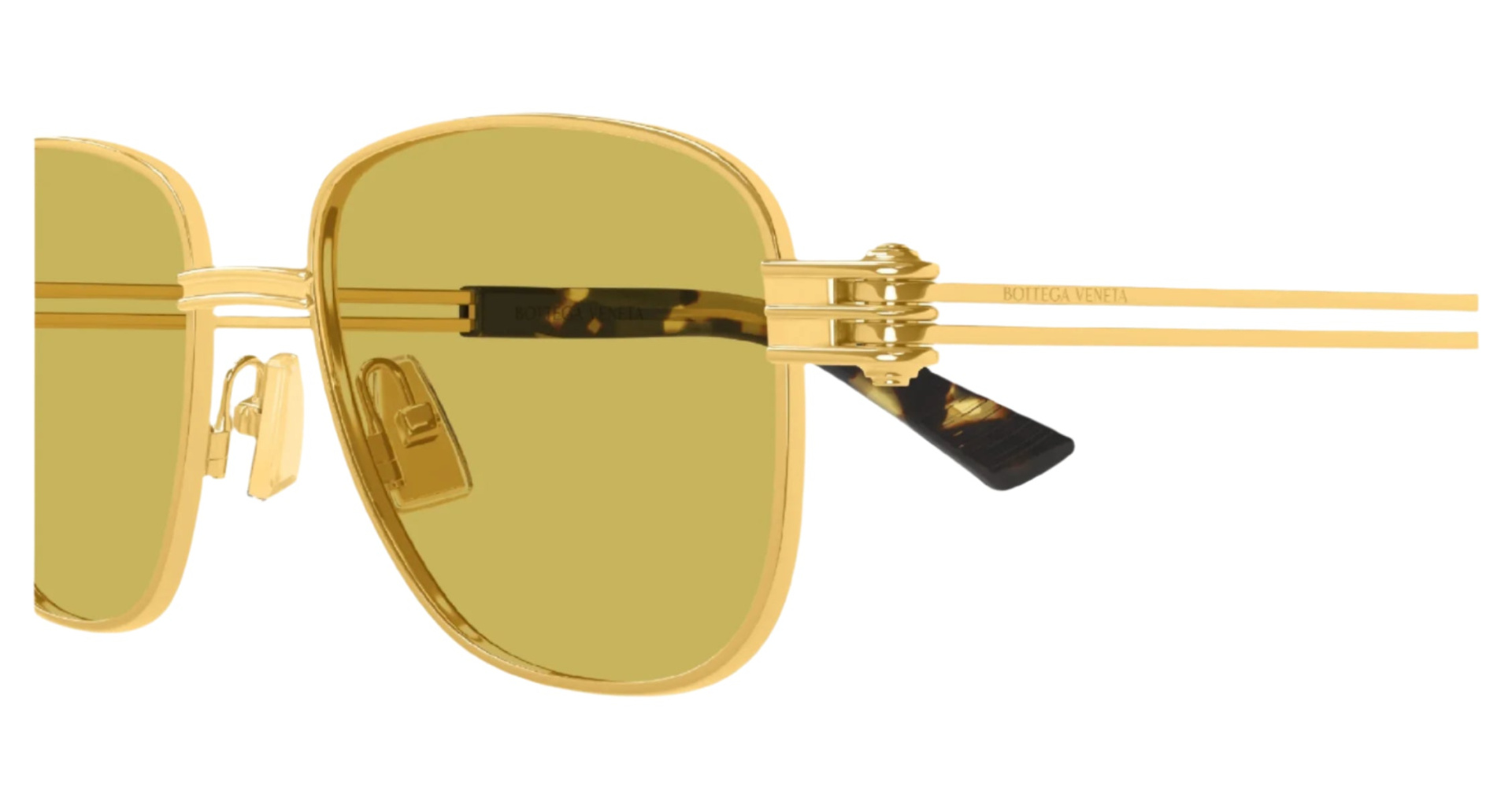 Bottega Veneta Metal Square Sunglasses