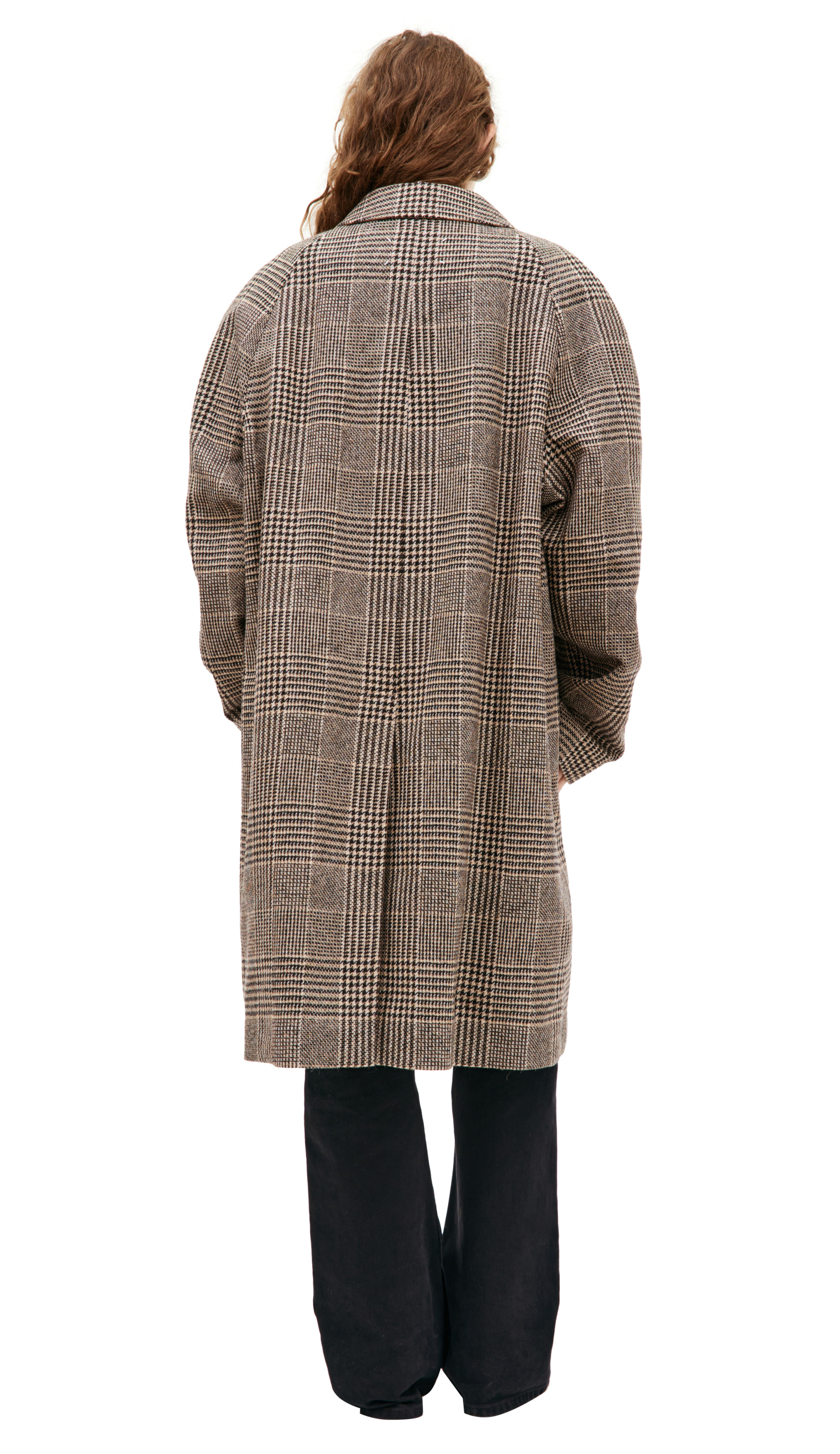 Maison Margiela Double-sided plaid coat