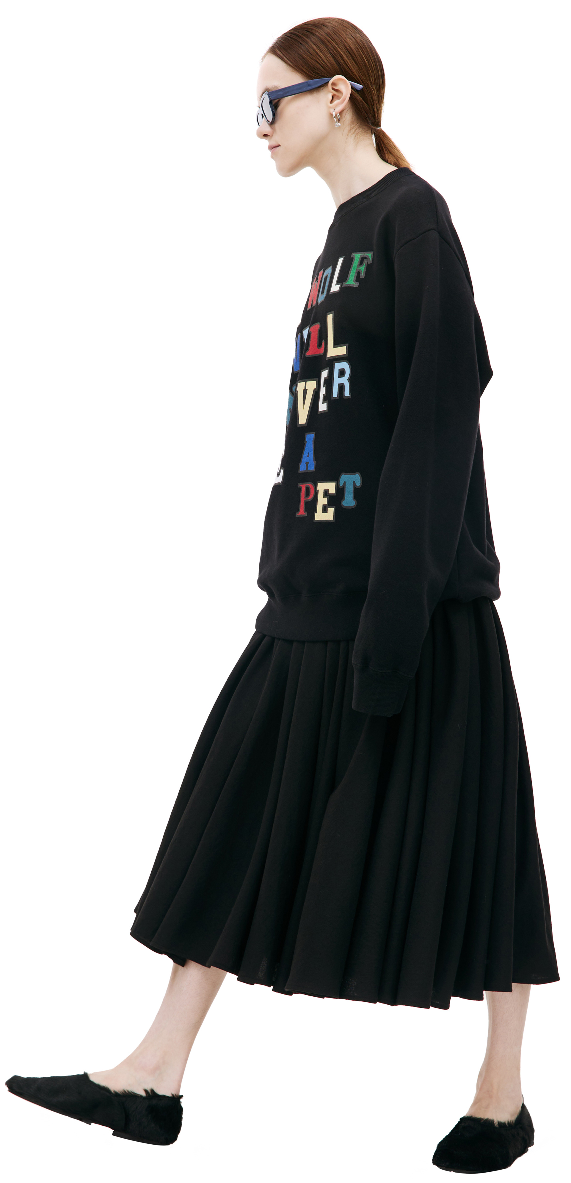 Undercover Black appliqué sweatshirt