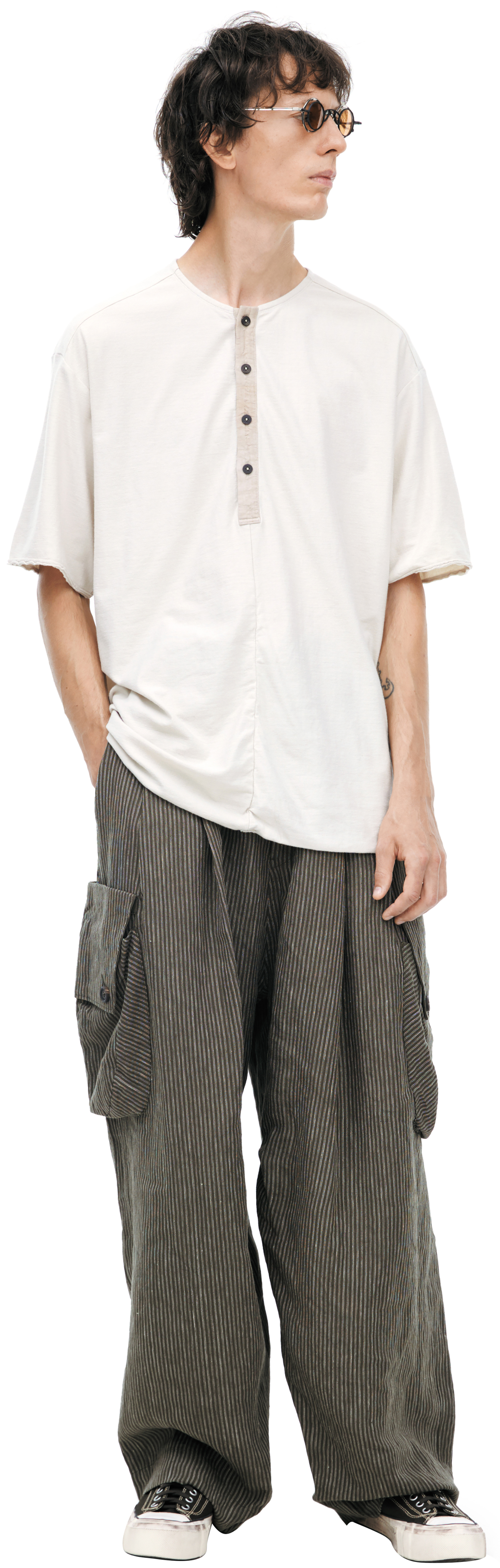 Ziggy Chen HENLEY-NECK t-shirt