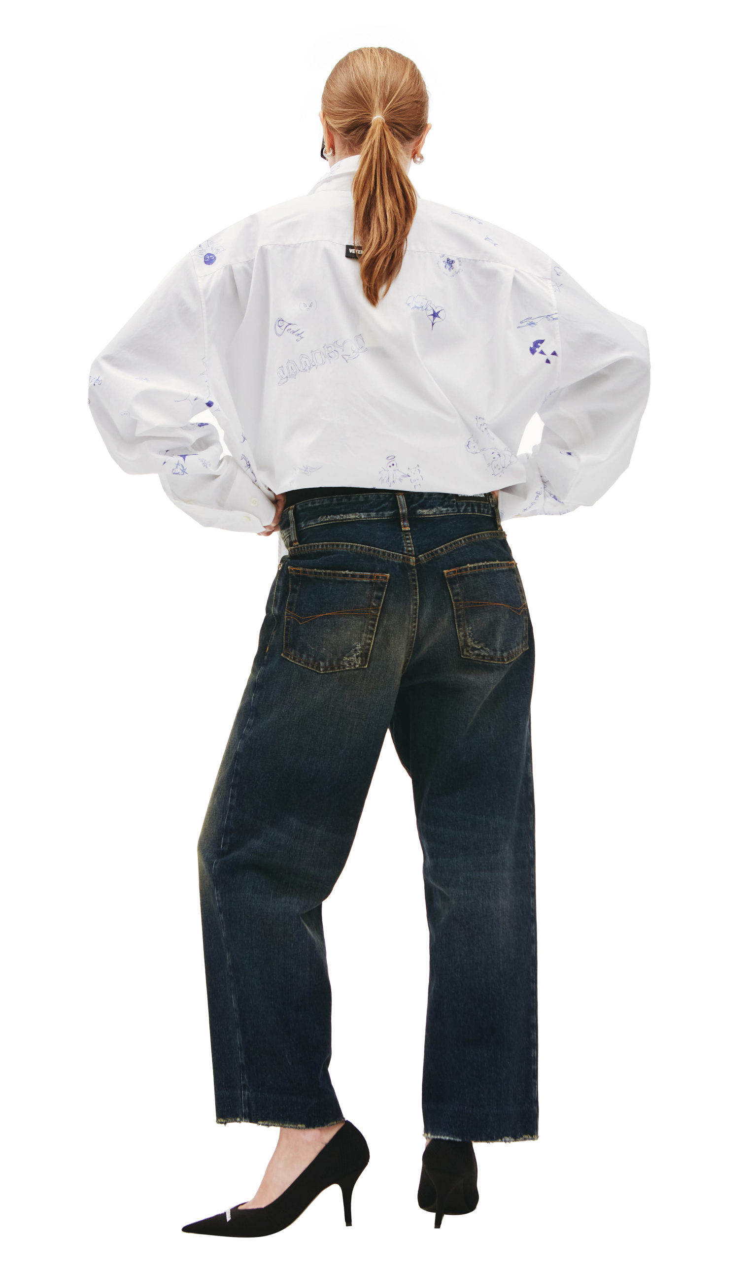 Balenciaga Укороченные джинсы с необработанными краями