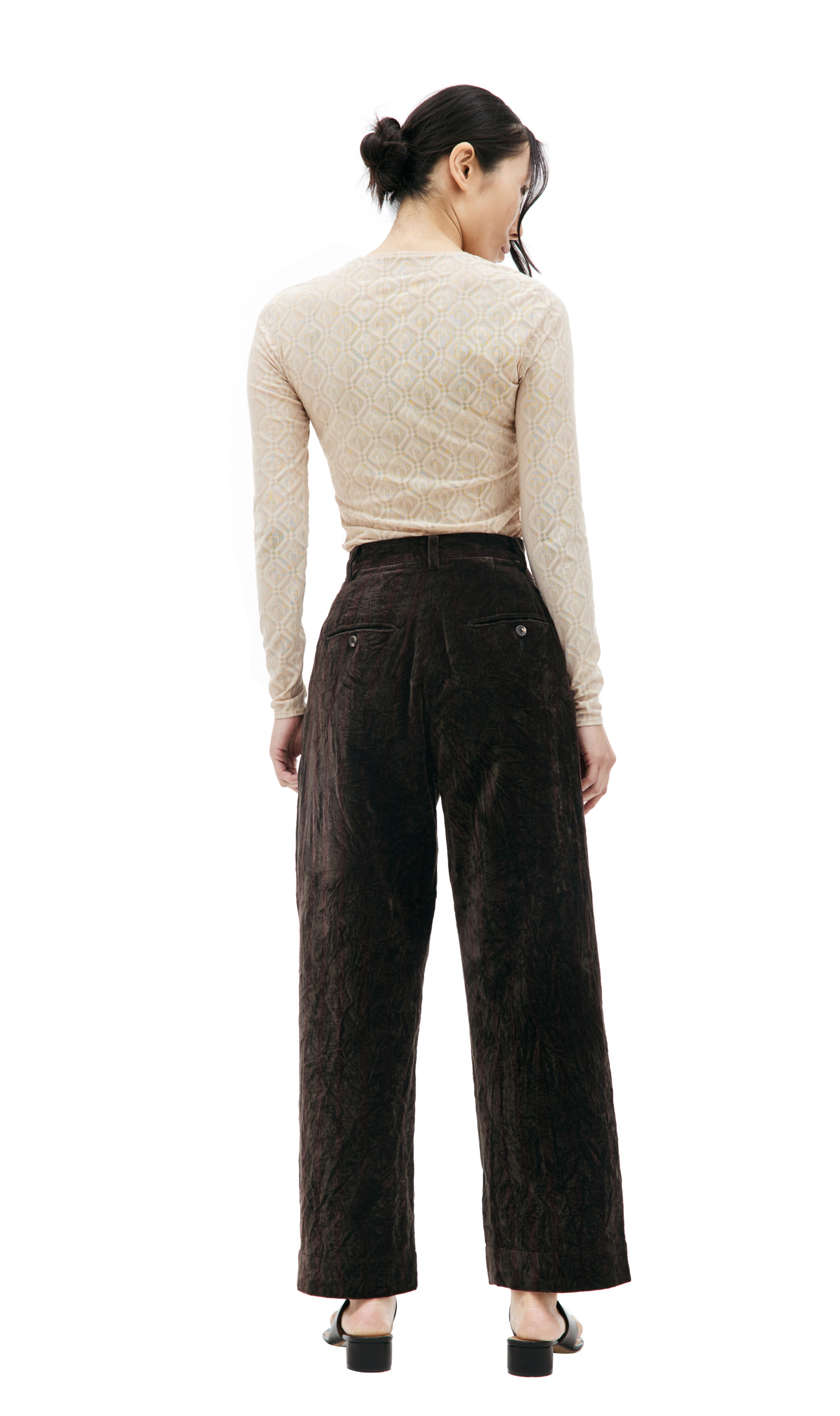 Ziggy Chen Velveteen wide leg trousers