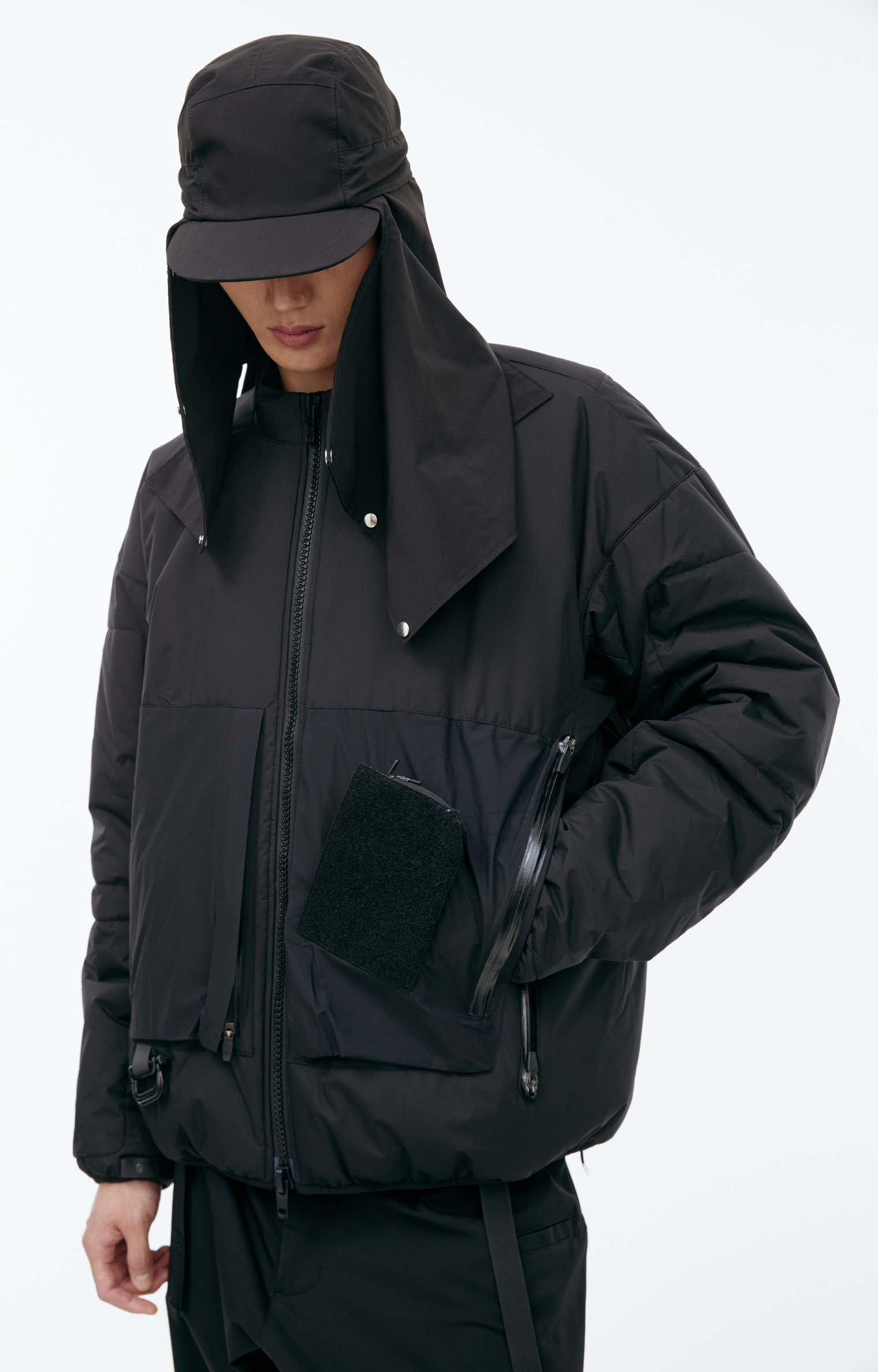 Acronym Black jacket with patch pockets