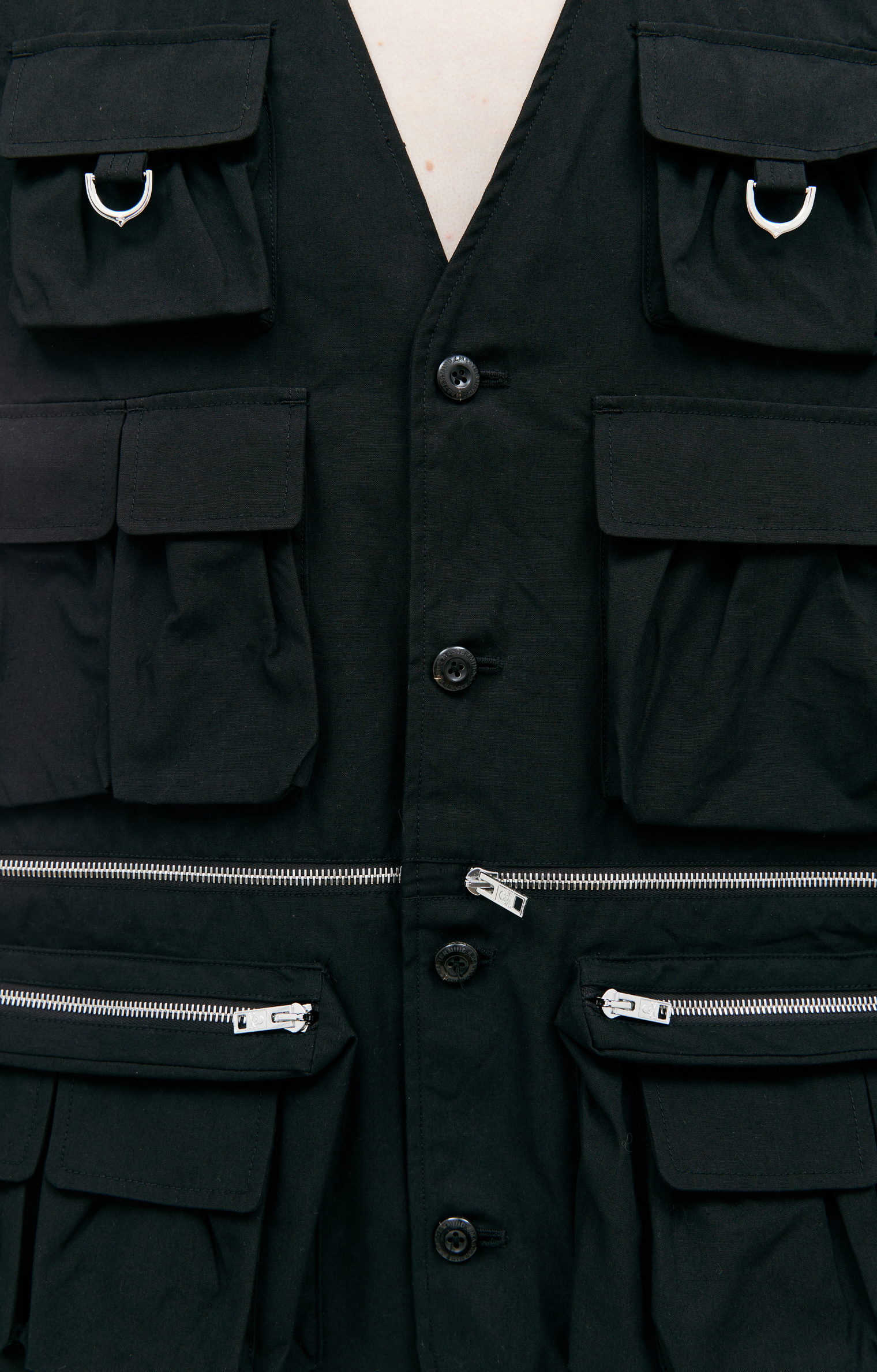 Mastermind WORLD Black multi-pocket vest