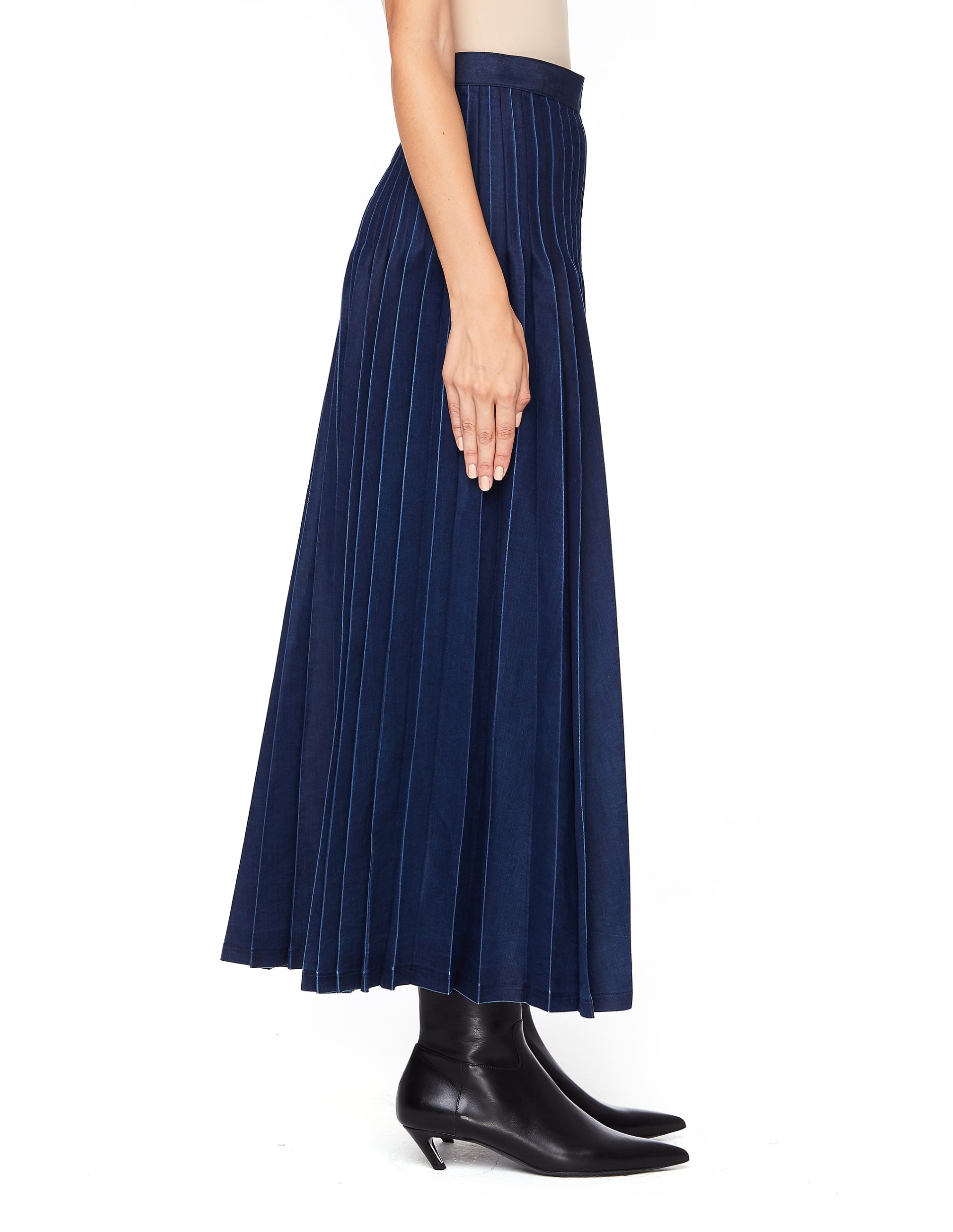Junya Watanabe Denim Pleated Skirt
