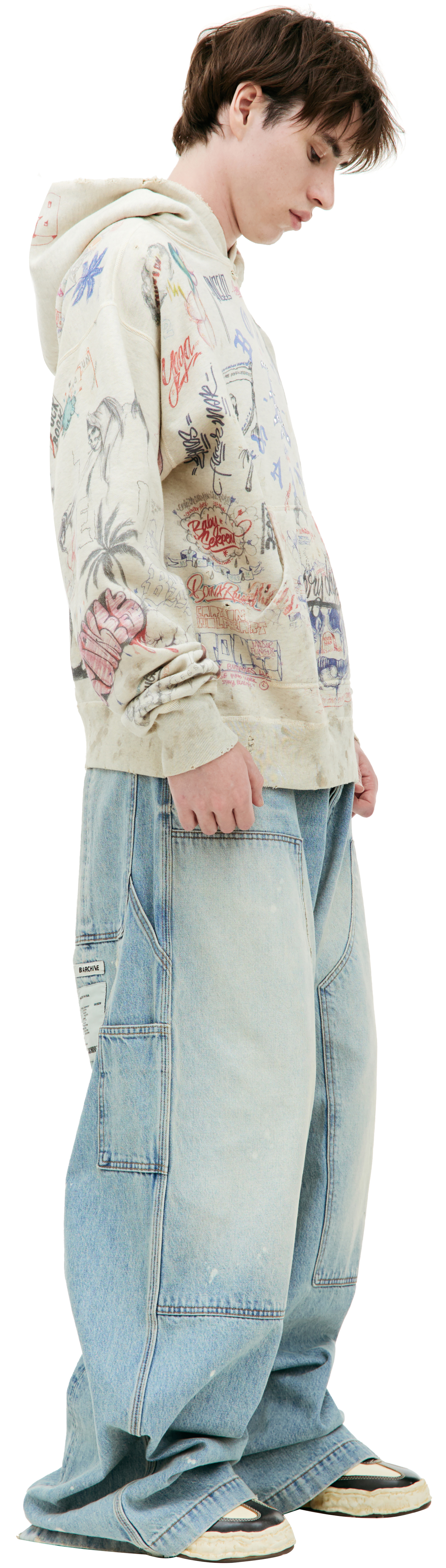 Saint Mxxxxxx BORN x RAISED printed hoodie