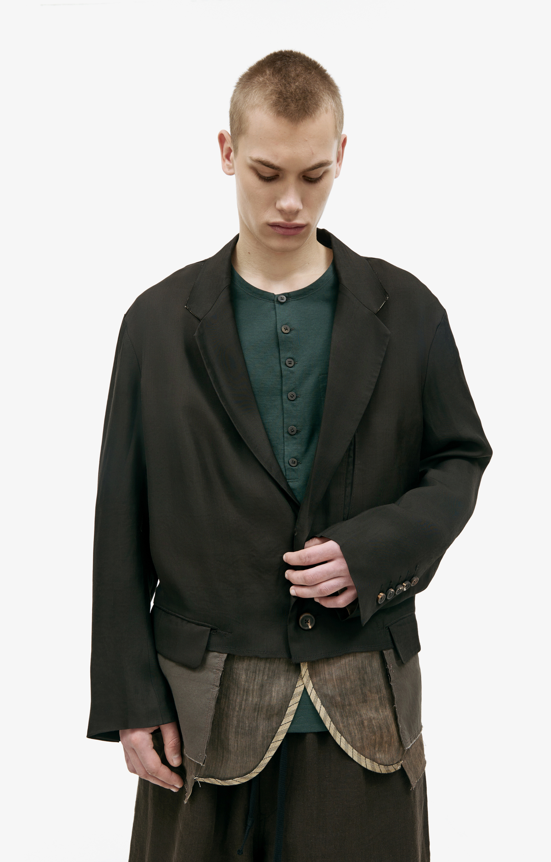 Ziggy Chen Layered blazer on buttons