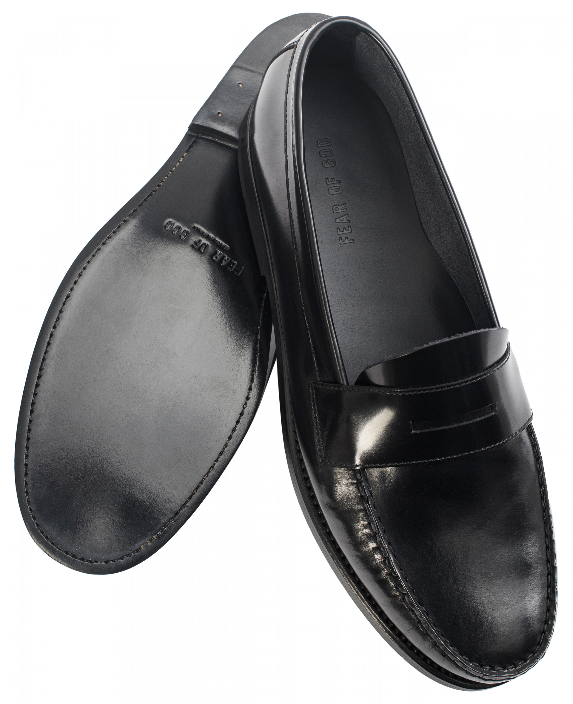Fear of God Leather penny loafers in black