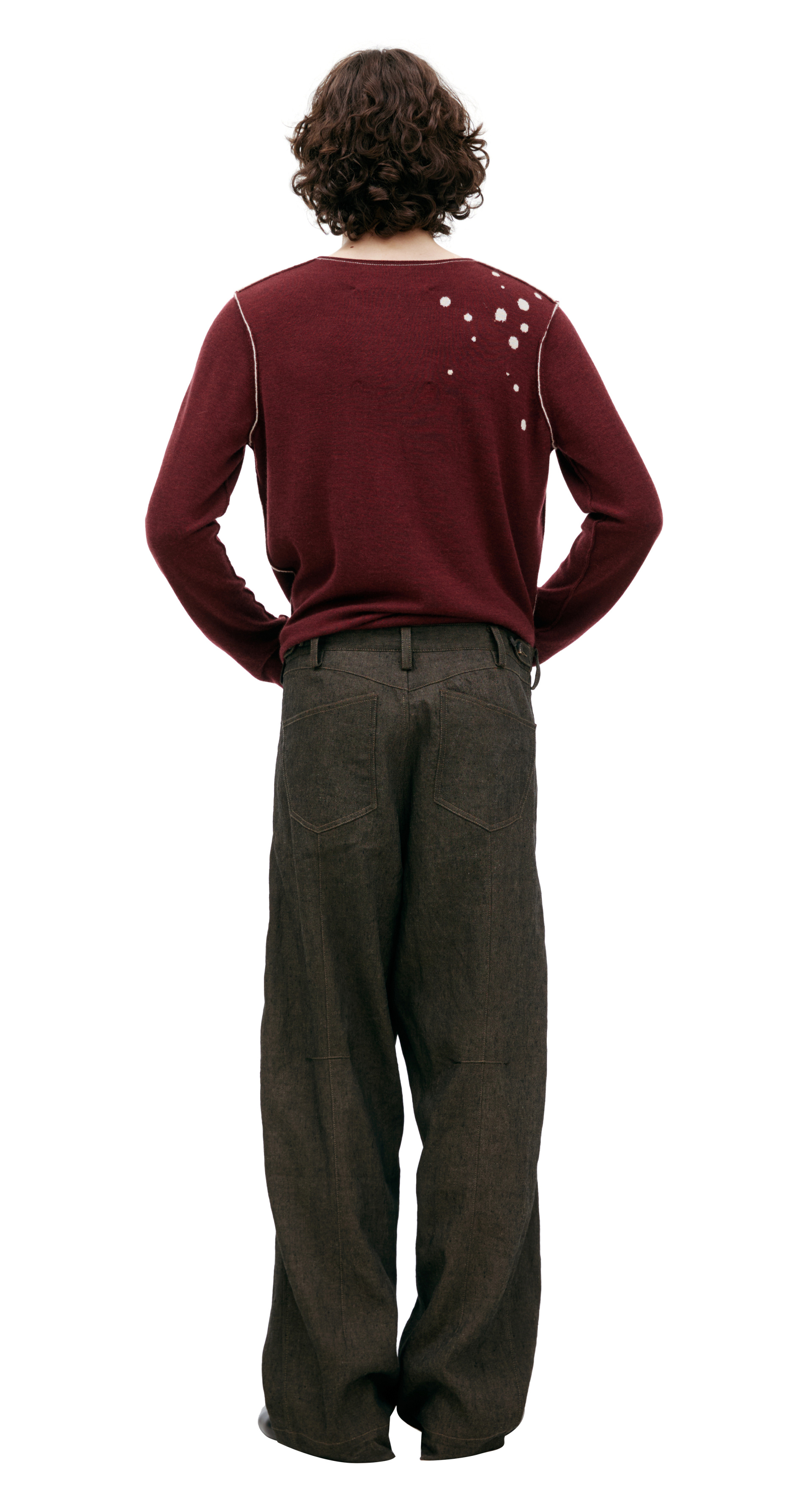 Ziggy Chen Dark grey linen trousers