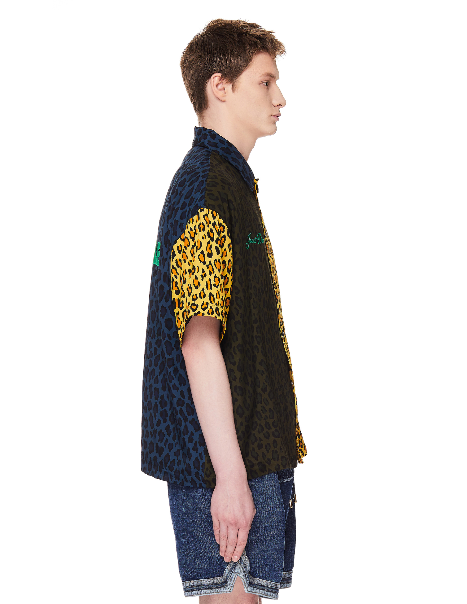 JUST DON Leopard Warmup Shirt