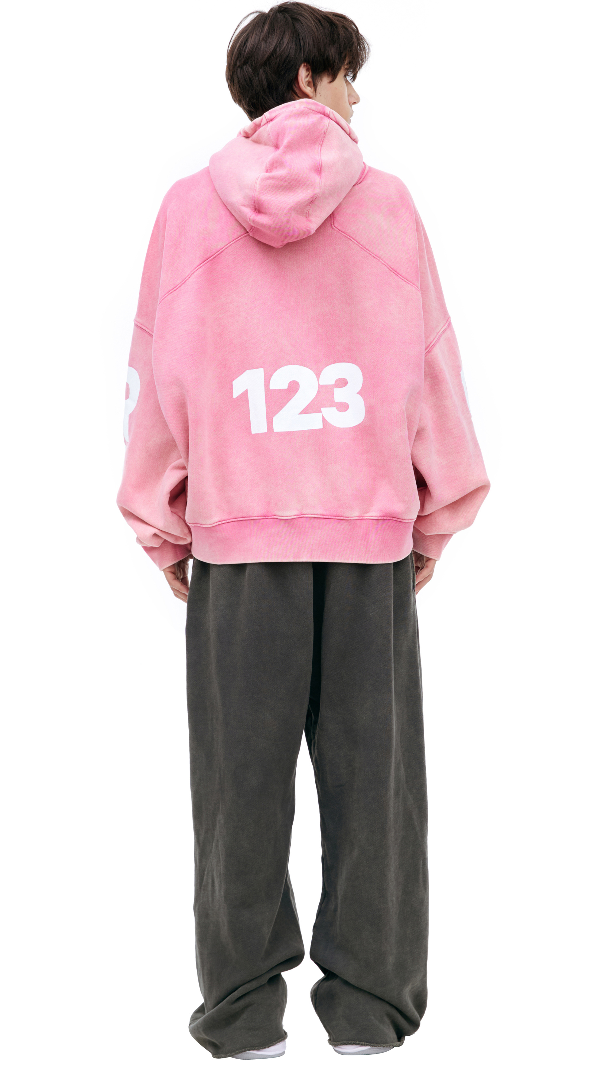 RRR123 Pink zippered hoodie