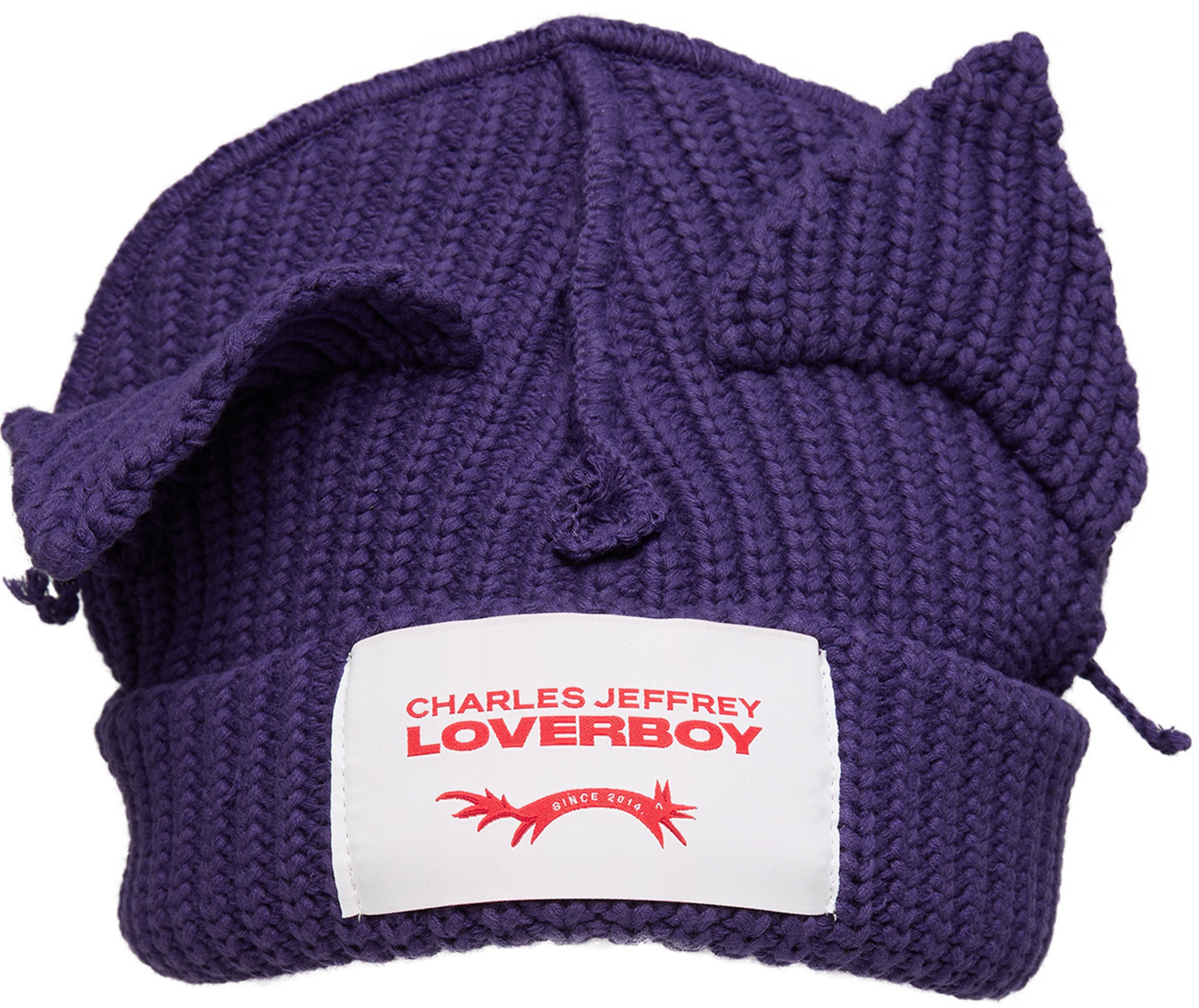 Buy CHARLES JEFFREY LOVERBOY women purple knitted cotton hat for