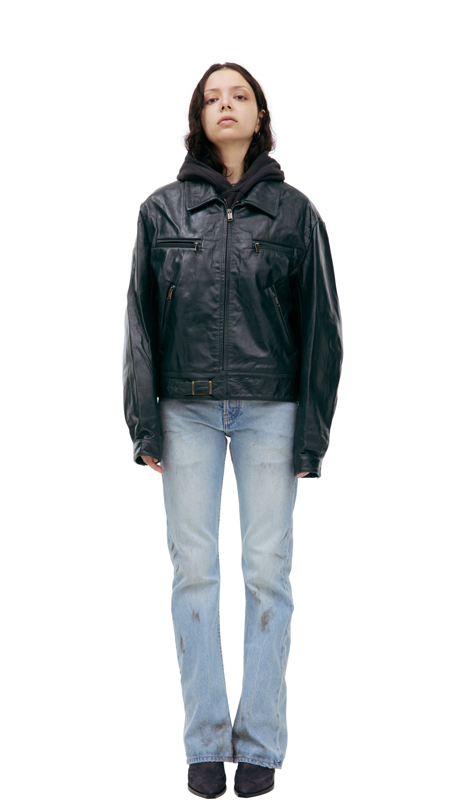 Buy MARINE SERRE women black all over moon shorts for $126