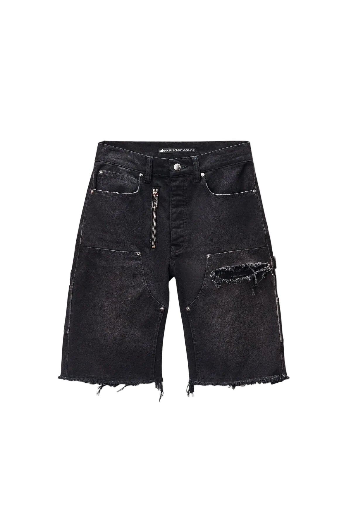 Alexander Wang Zip Mid-Rise Carpenter Shorts