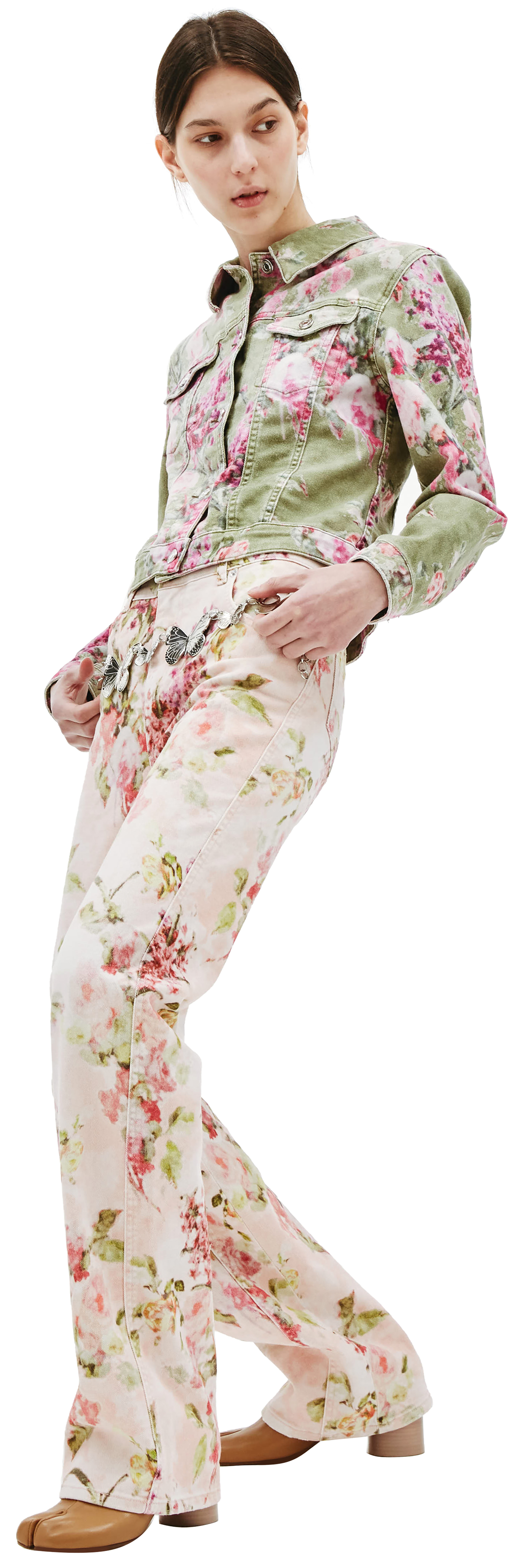 Blumarine Flowers printed jeans