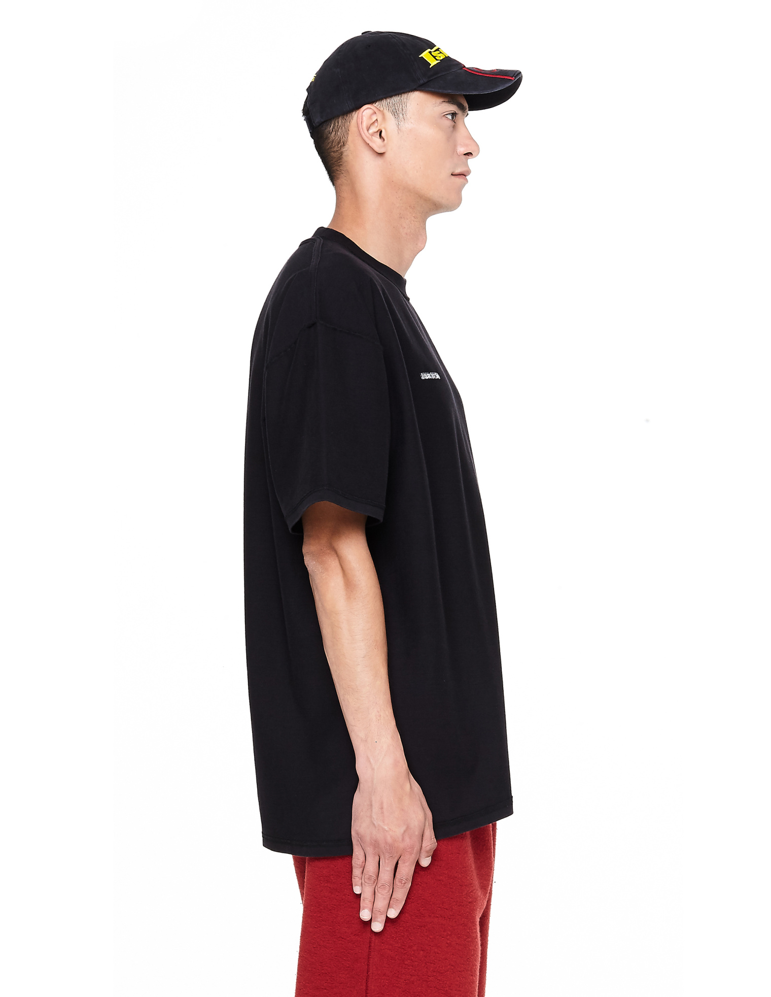 VETEMENTS Черная хлопковая футболка Inside-out