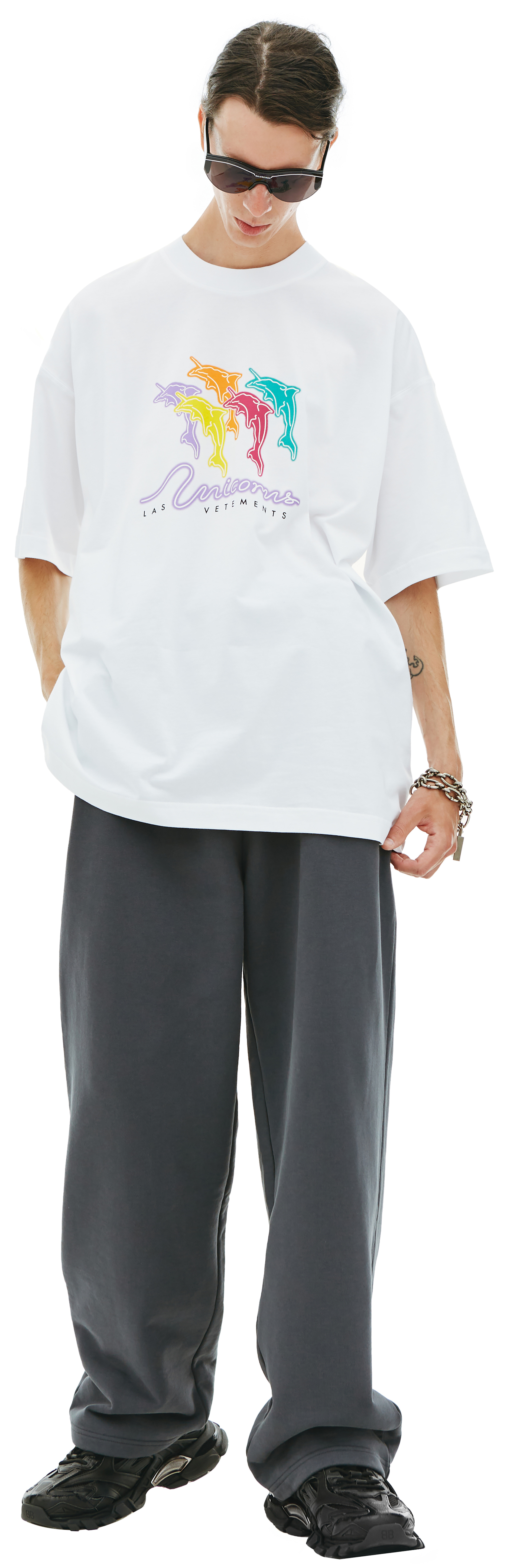 VETEMENTS Dolphin-unicorn printed t-shirt